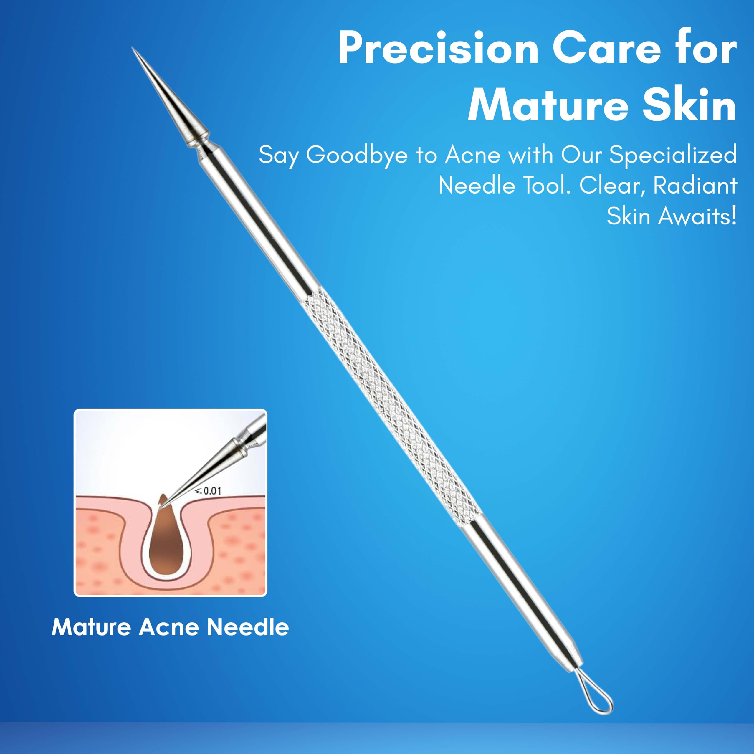 Beauté Secrets Acne Extractor Kit - Professional Blackhead Tweezers & Pimple Popper Tool Set for Ingrown Hair & Facial Impurities Removal - Perfect for Home Skincare & Spa Treatments