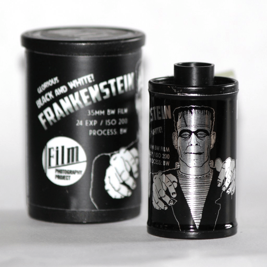 35mm Black & White Film - Frankenstein 200 (1 Roll) for Vintage Photography & Classic Film Cameras - Perfect for Horror, Gothic & Retro Photography Projects