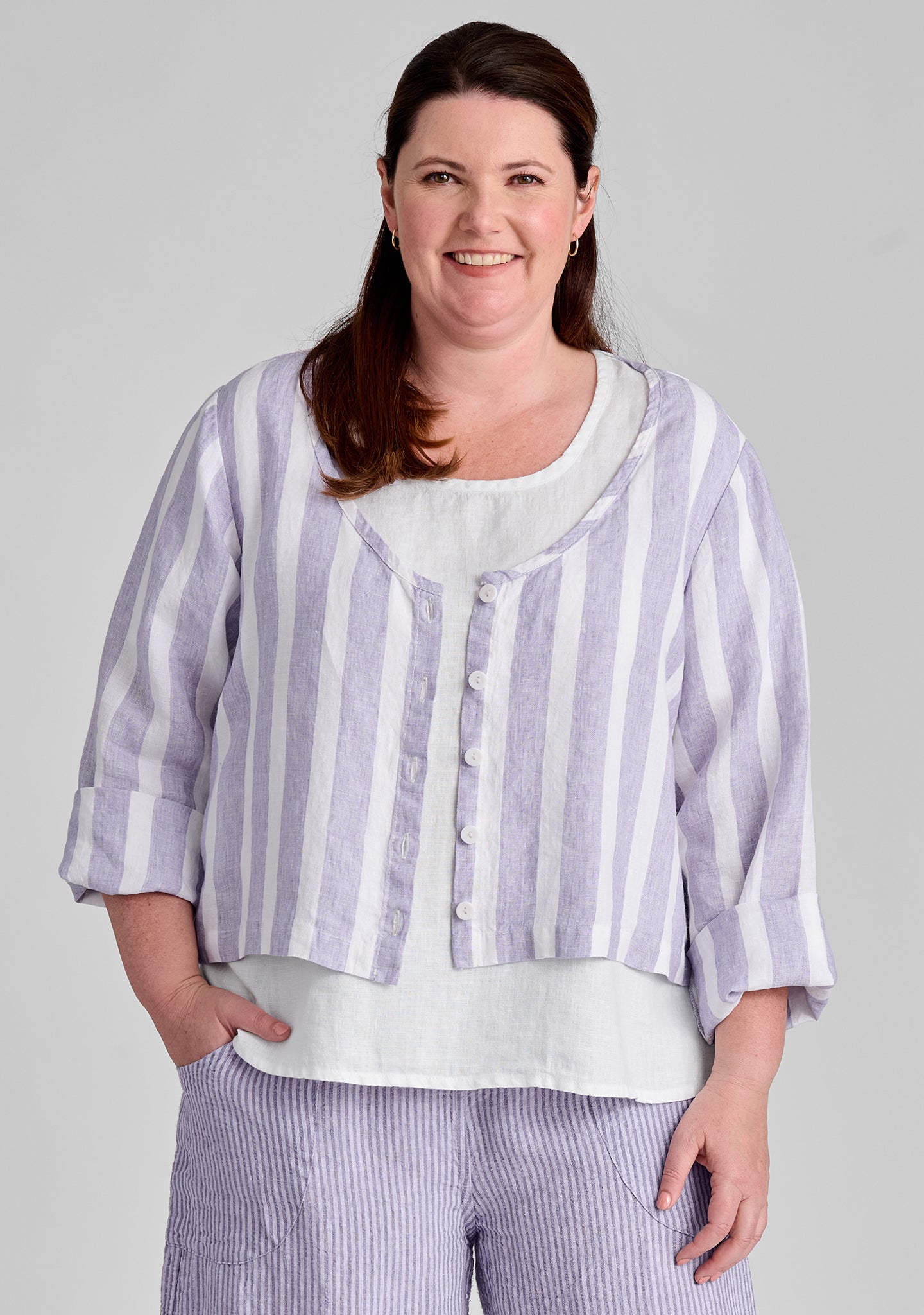 Vee Cardi Linen Cardigan for Women - Lightweight Summer Cover-Up for Beach, Office & Casual Wear
