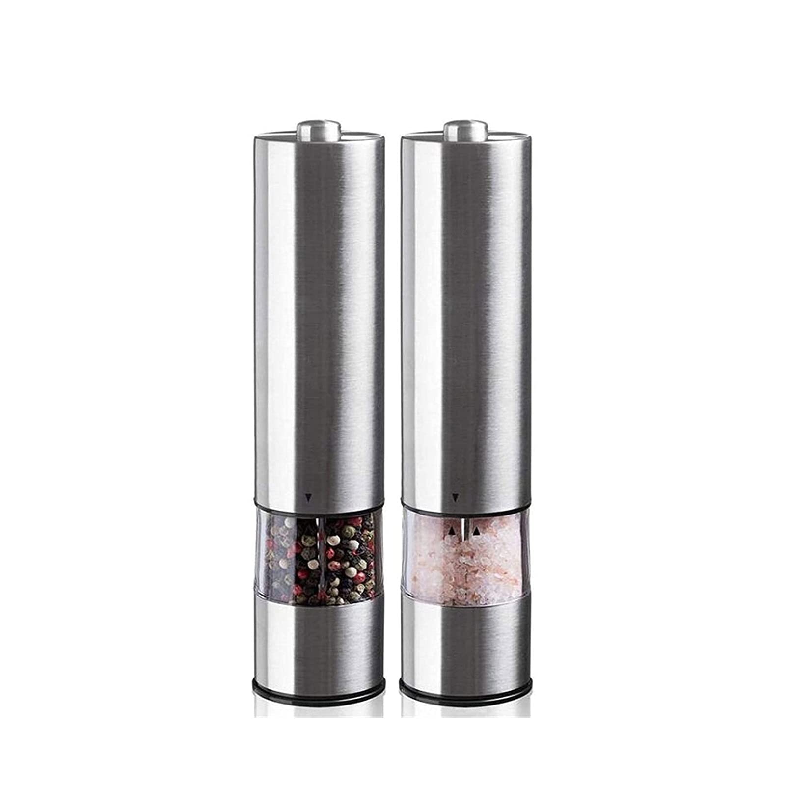 Premium Electric Salt and Pepper Grinder Set - Rechargeable Stainless Steel Mill with Adjustable Coarseness & LED Light - Perfect for Kitchen, Dining Table, Camping and Gifts