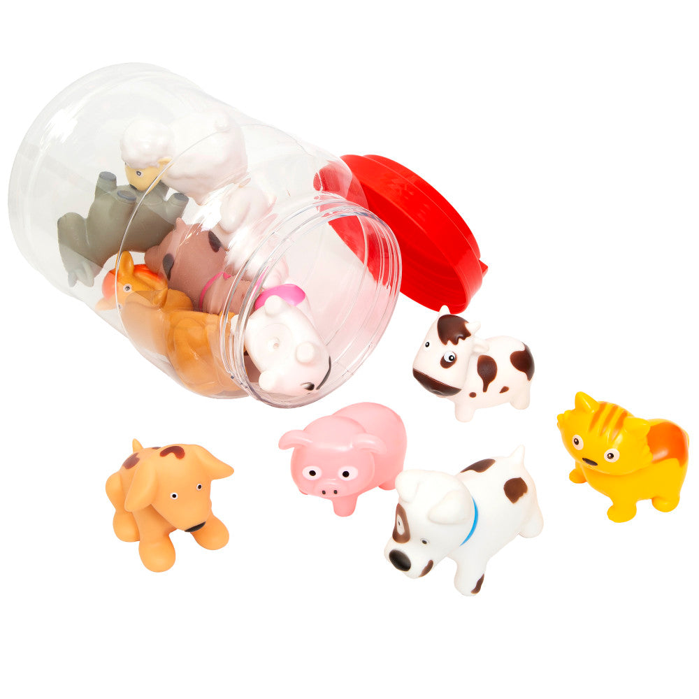 Boley Farm Animal Bath Toy Bucket - 12 Piece Water Play Set for Kids - Fun Bathtime & Pool Toys for Toddlers