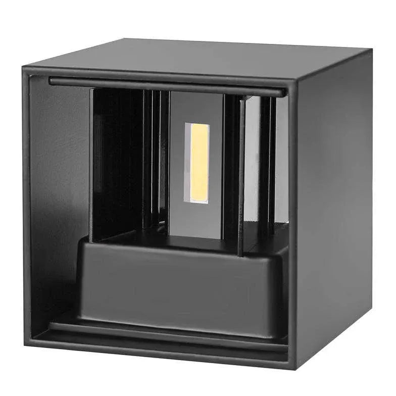 Waterproof Outdoor Square LED Up and Down Wall Lights - Modern Exterior Lighting for Patio, Garden, Deck, and Facade