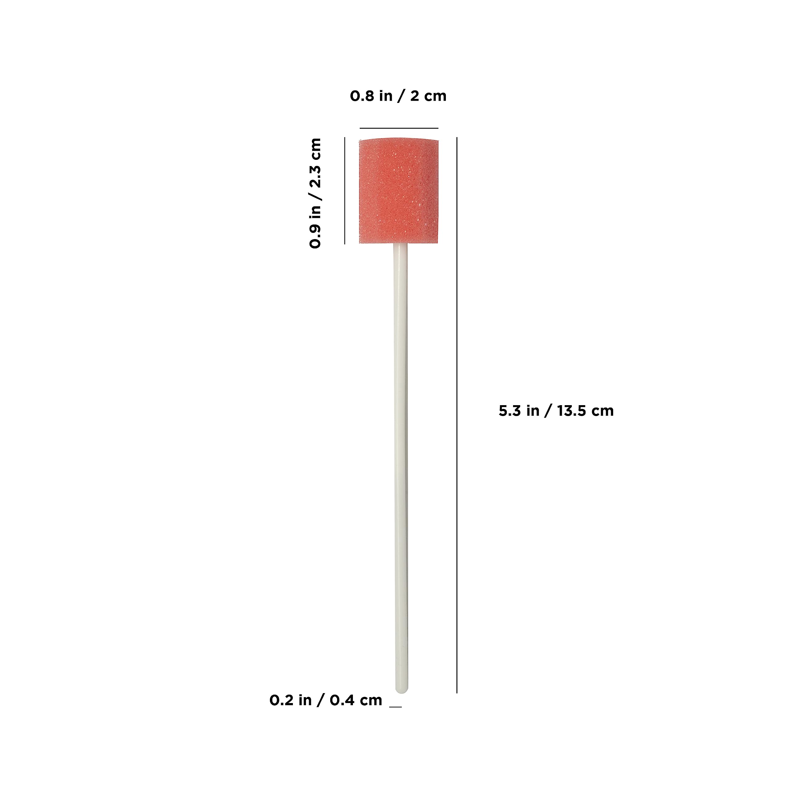 MJ Talk 100pcs Pink Oral Care Swabs for Teeth Cleaning & Hygiene