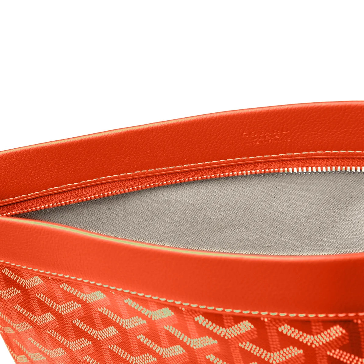 Goyard Conti Orange Leather Pouch - Luxury Designer Handbag for Women - Perfect for Travel, Parties & Everyday Use