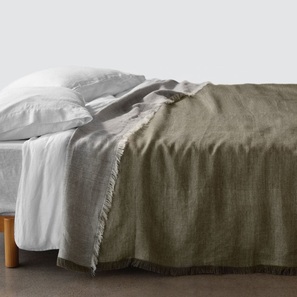 Premium Arya Linen Bed Blanket - Soft & Breathable All-Season Throw - Perfect for Bedroom, Sofa, and Outdoor Picnics