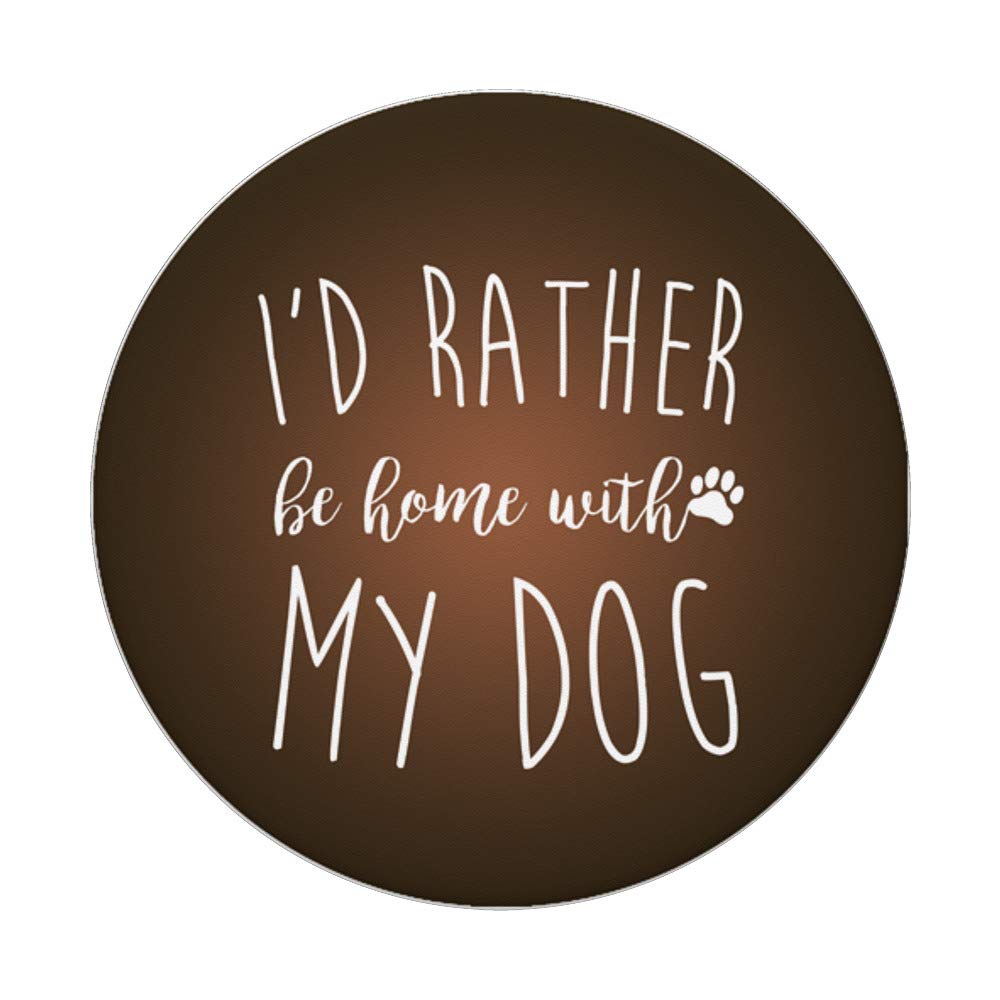 I'd Rather Be Home With My Dog Brown Ombre T-Shirt - Cute Funny Dog Lover Tee for Women & Men - Perfect for Casual Wear, Dog Park Outings & Relaxing at Home