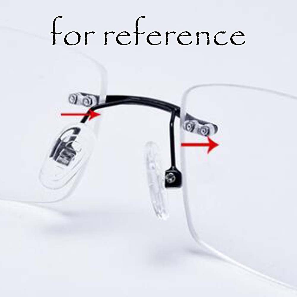Black Metal Nose Bridge Replacement for Rimless & Reading Glasses - Eyewear Repair Solution