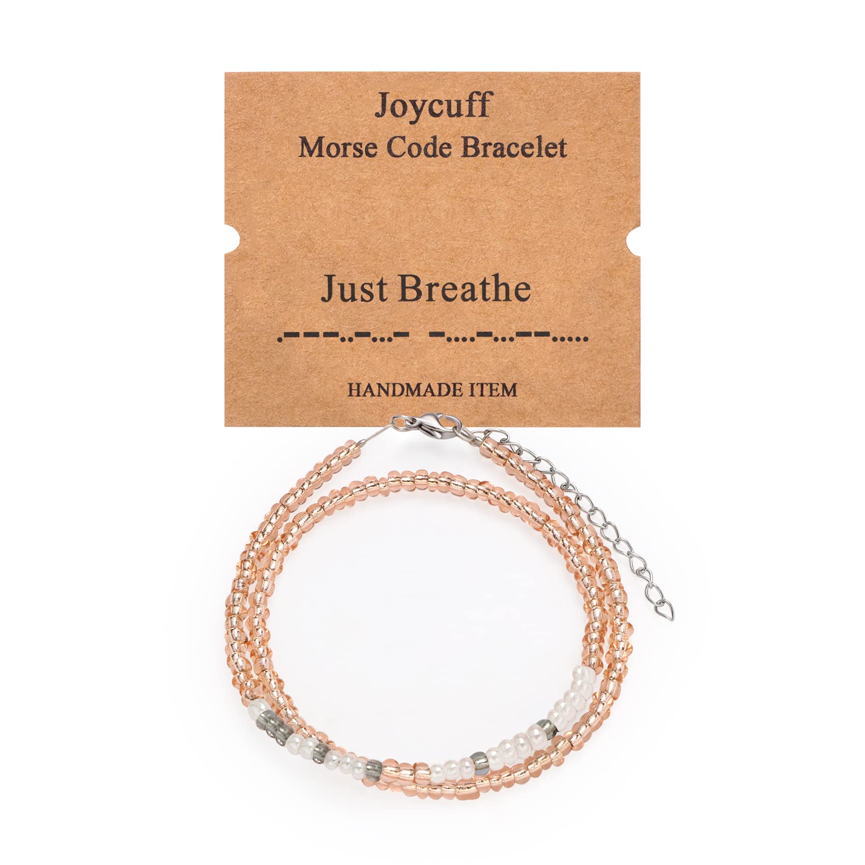 Personalized Morse Code Bracelet for Women - Unique Birthday Gift for Mom, Aunt, Wife & Friends - Handmade Beaded Layered Bracelet - Perfect for Special Occasions & Everyday Wear