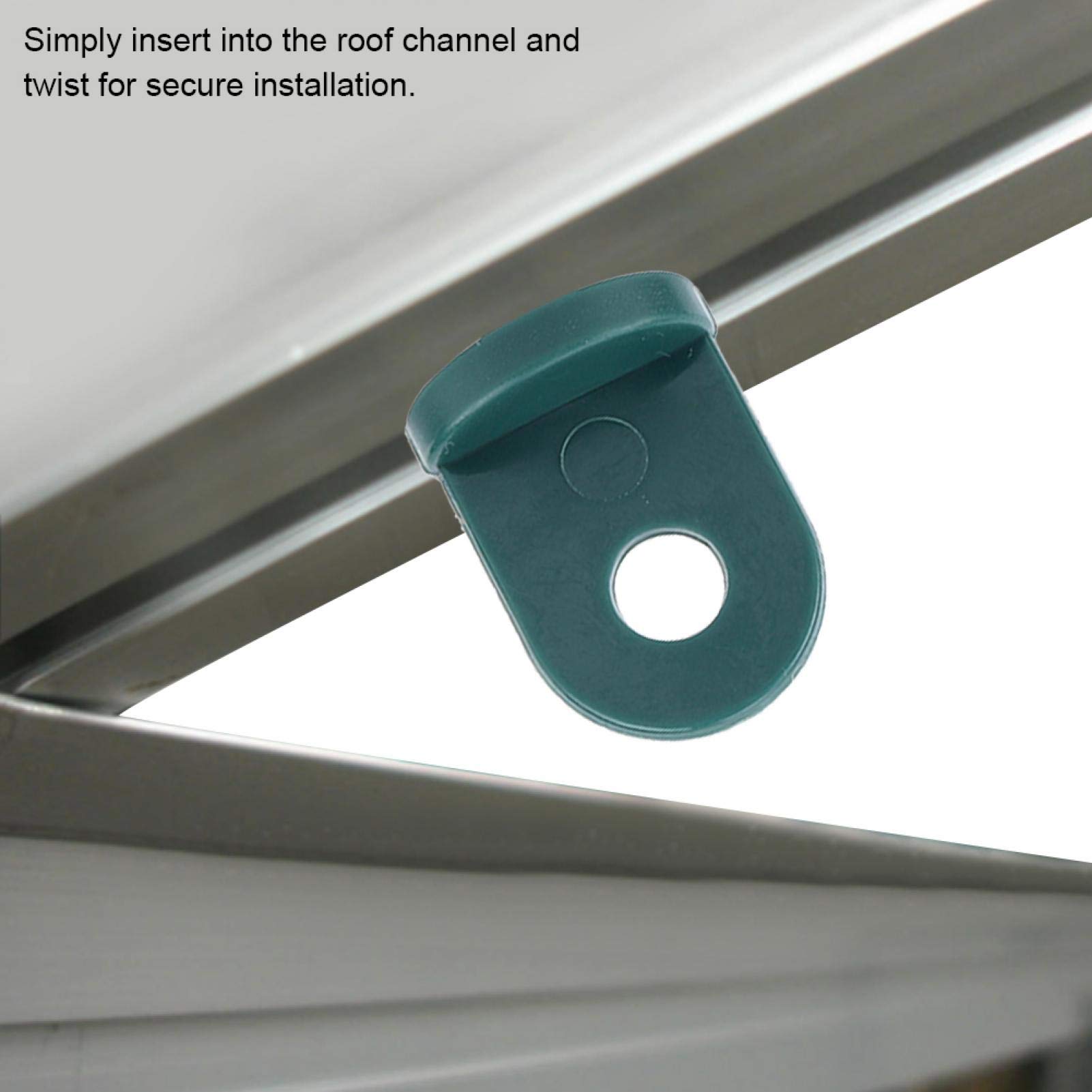 Tyenaza Plastic Greenhouse Hooks - Heavy Duty Plant Hanger Clips Set for Flowers, Vines & Pots | Durable Greenhouse Accessories & Hanging Tools (Green) | Perfect for Indoor/Outdoor Gardens, Greenhouses & Vertical Planting