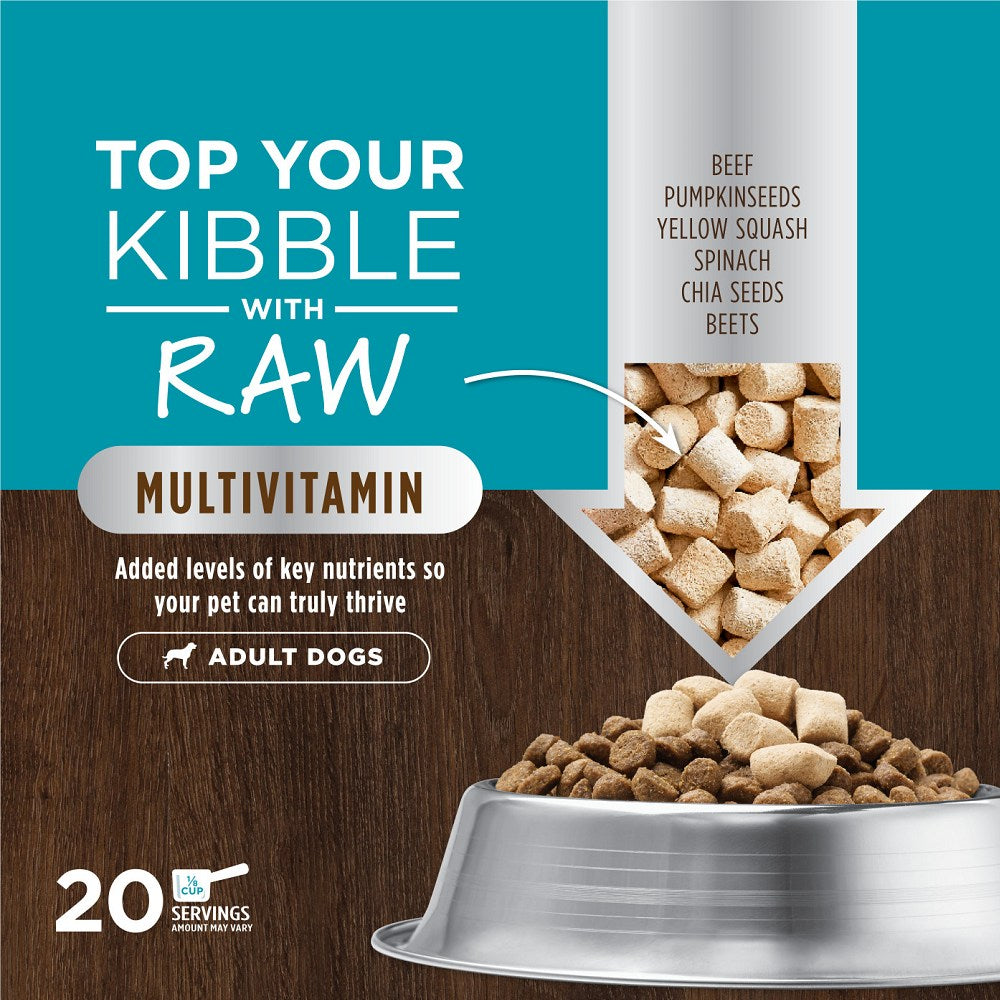 Premium Raw Boost Adult Freeze-Dried Multivitamin Mixers for Dogs - Nutrient-Rich Supplement for Daily Health & Vitality - Perfect for Mixing with Kibble or Wet Food