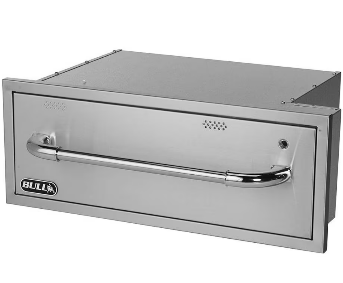 Bull Grills 30-Inch Electric Warming Drawer for Kitchen - Keep Food Warm for Parties & Entertaining (Discontinued Model)
