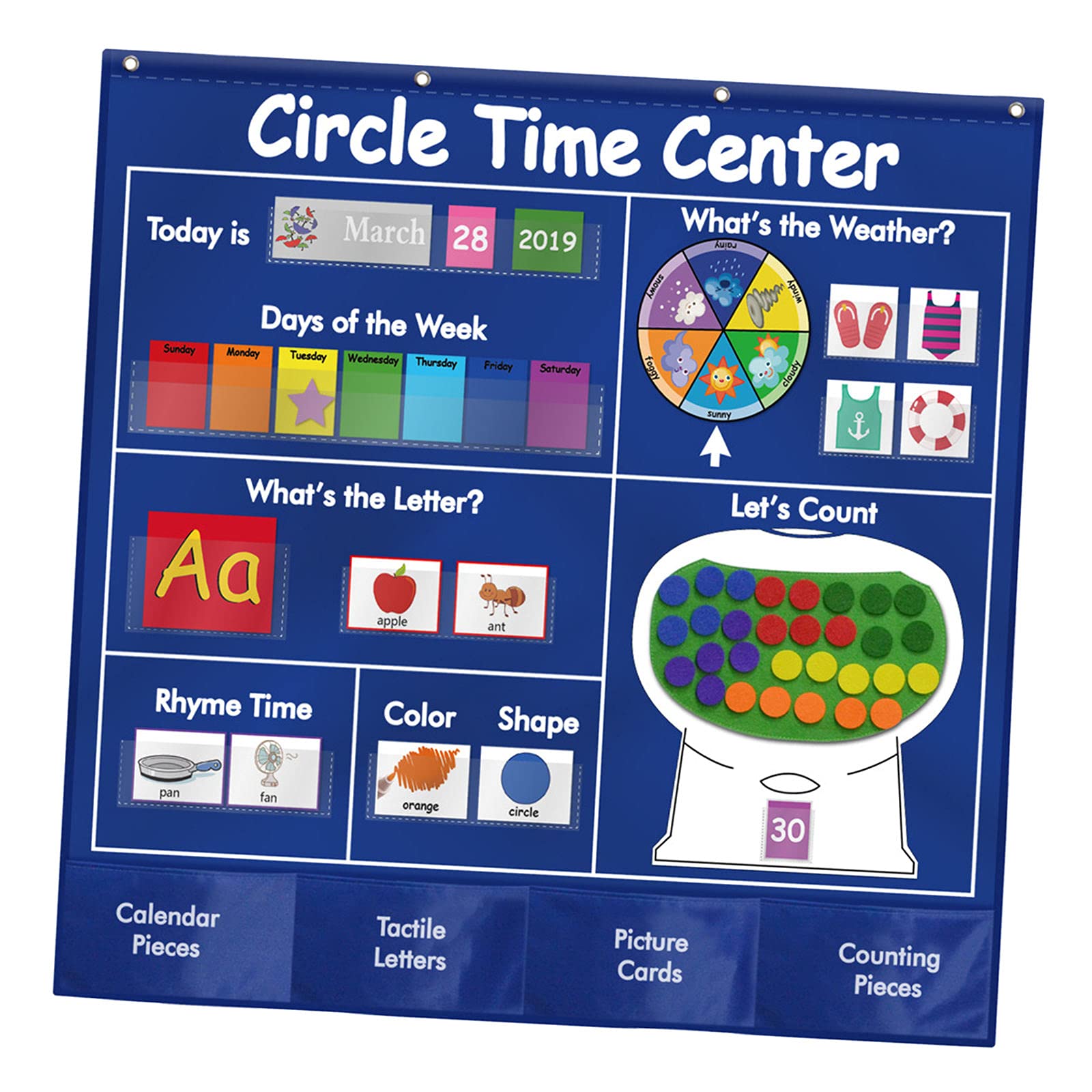 AMLESO Educational Developmental Toys for Kids - Classroom Learning Charts, Alphabet & Number Teaching Aids - Perfect for Preschool, Kindergarten & Homeschooling Activities