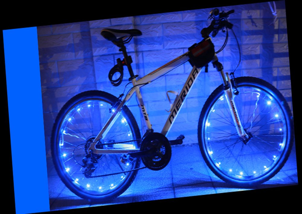 YYGIFT® Waterproof 20 LED Bike Wheel Lights - 3AA Battery Powered Safety Lights for Night Cycling | Enhance Visibility for Road Biking, Commuting & Outdoor Adventures