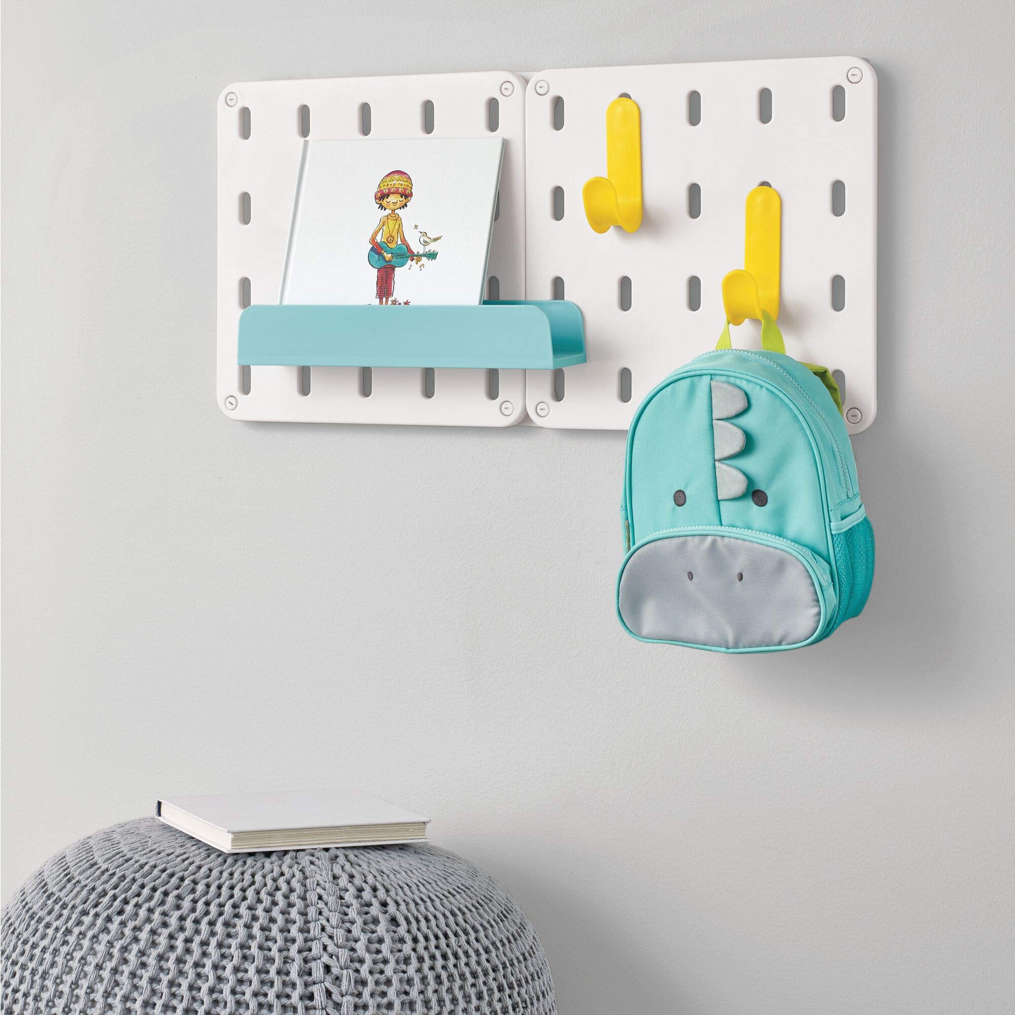iDesign Cade BPA-Free Plastic Modular Hanging Pegboard Organizer - 12.71