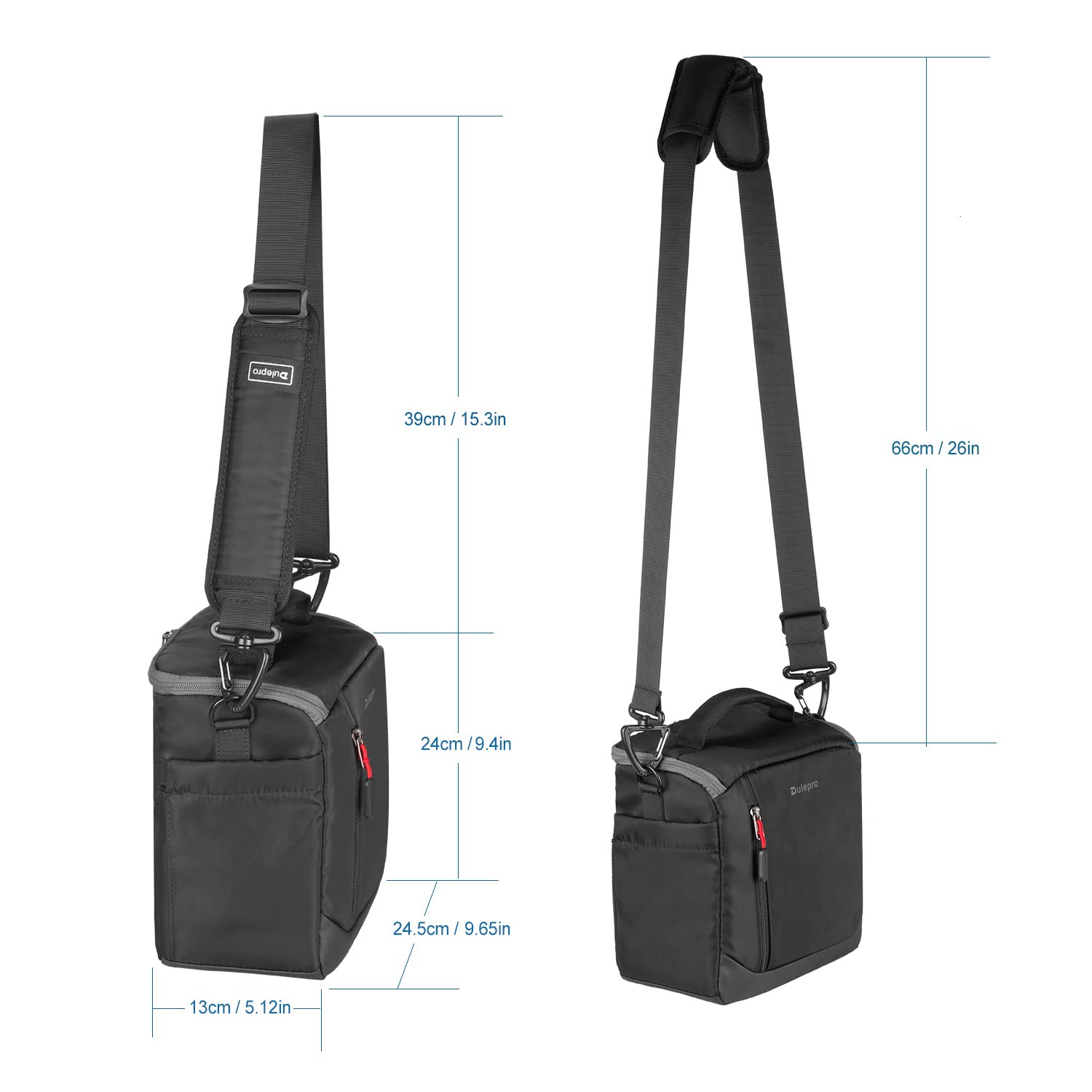 Waterproof Anti-Shock DSLR/SLR/Mirrorless Camera Shoulder Bag with Removable Padded Dividers - Compatible with Nikon, Canon, Sony - Perfect for Travel, Hiking & Photography Outdoors