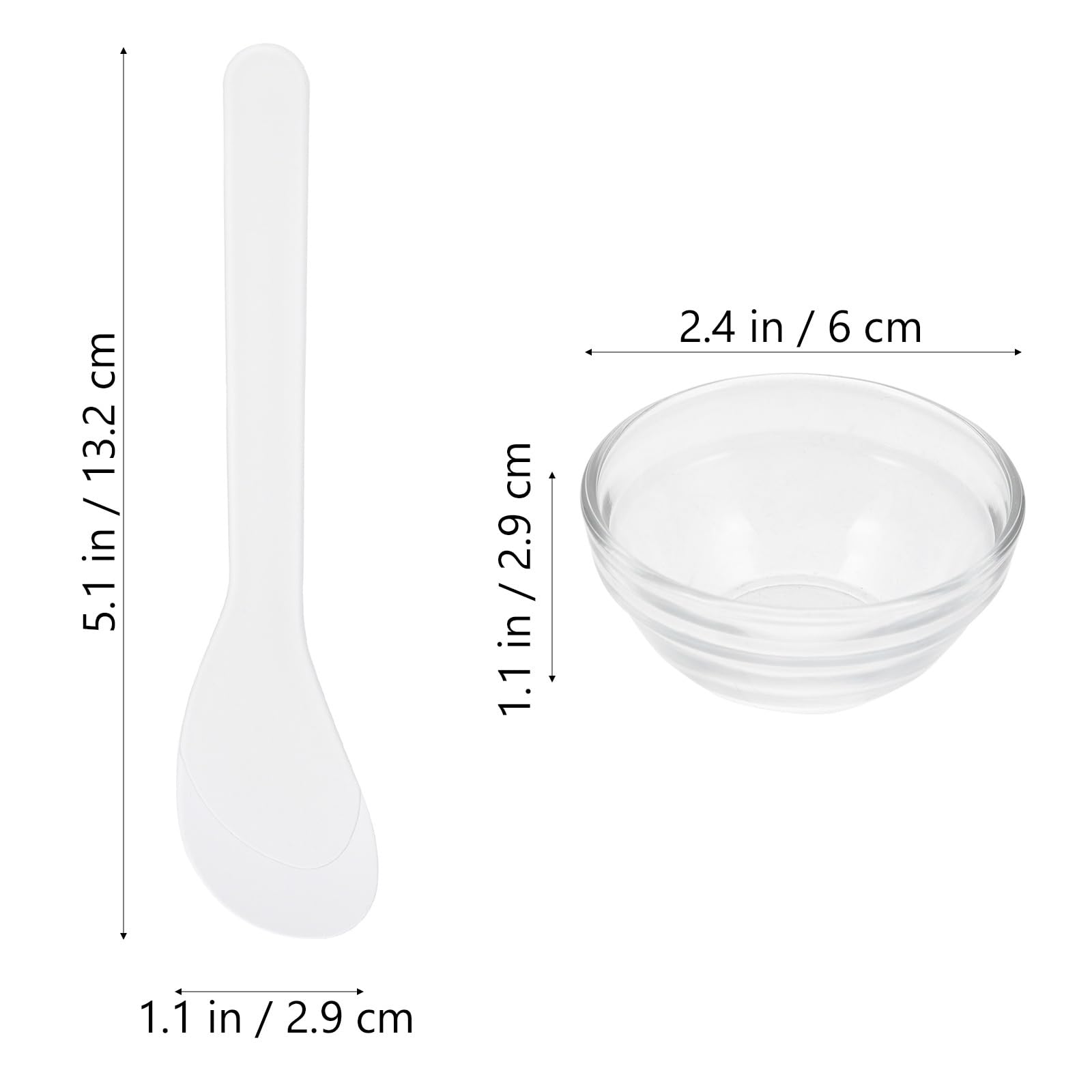 Beaupretty Glass Mixing Bowl Set for DIY Face Masks - 5-Piece Spa & Beauty Kit with Spatula, Mixing Stick & Brush - Perfect for Cosmetic Salons, Home Skincare & Facial Treatments