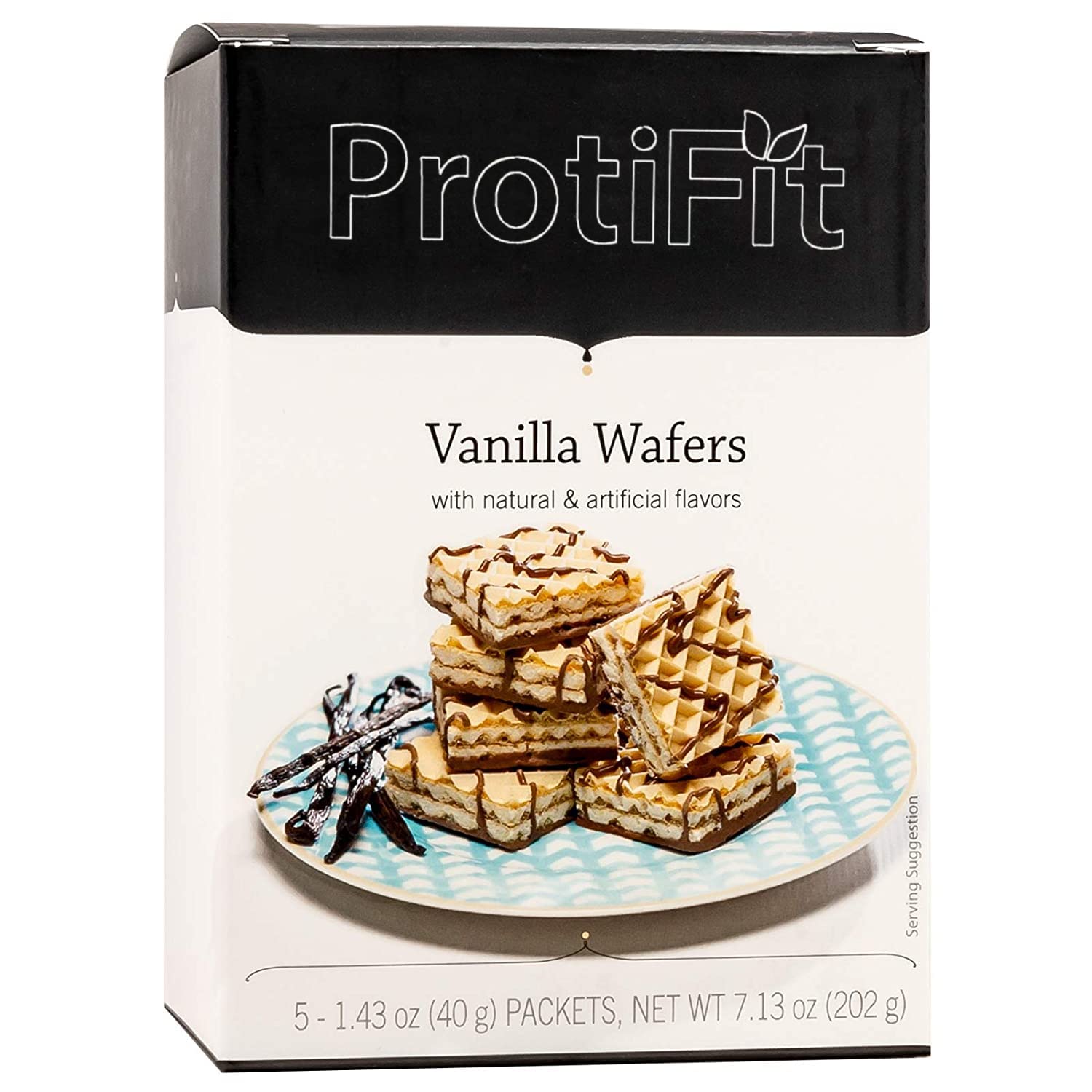 PROTIFIT High Protein Wafer Bar - 15g Protein, Low Calorie, Low Carb, Low Fat, No Trans Fat, Cholesterol Free, Ideal Protein Compatible, Vanilla Flavor (5 Servings Per Box) | Perfect for Post-Workout Recovery, Keto Diet & Healthy Snacking