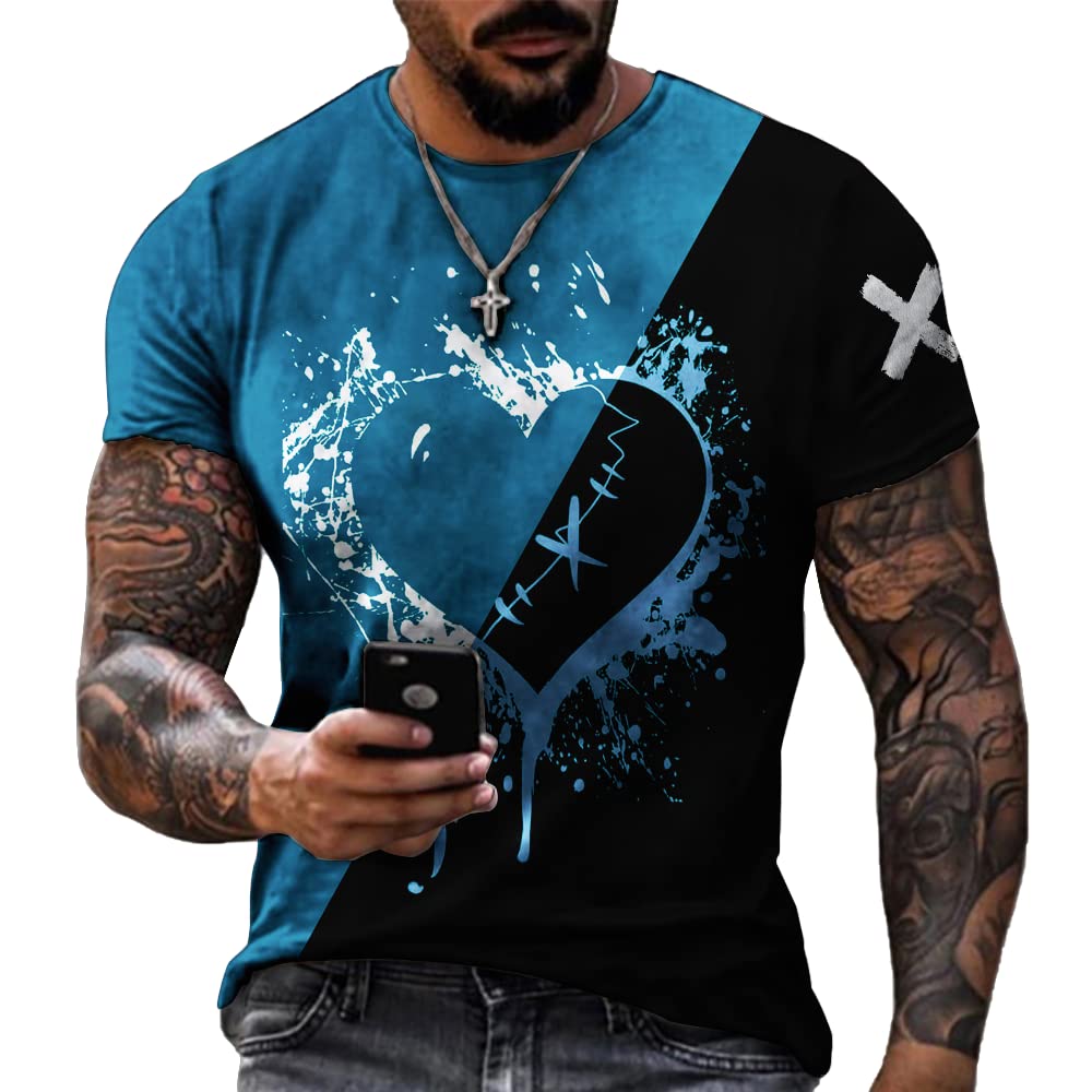Men's Muscle Fit Short Sleeve Graphic T-Shirt - Gym Workout & Casual Streetwear Fashion Top for Fitness Enthusiasts