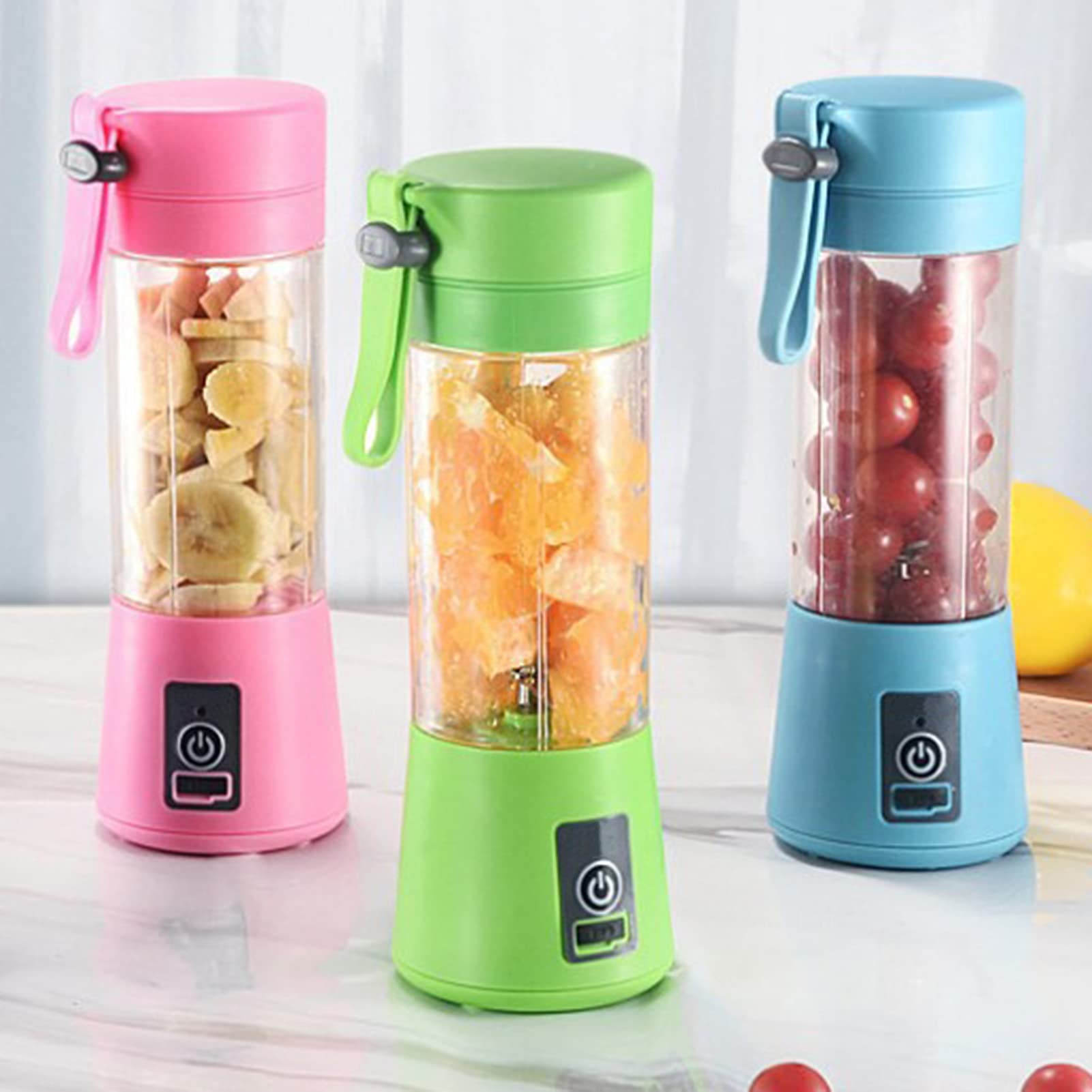 USB Electric Fruit Juicer - 380ml Portable Blender for Home & Travel