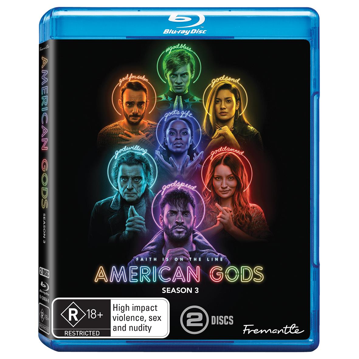 American Gods Season 3 DVD/Blu-ray - Complete Third Season Box Set | Fantasy Drama TV Series Based on Neil Gaiman Novel | Perfect for Sci-Fi Fans & Book Lovers - Great for Binge-Watching & Gift Giving