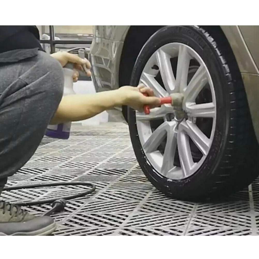 Premium Car Lug Nut & Wheel Cleaning Brush Kit - T-Shaped Handle Detailing Brush with 3 Extra Sponges for Deep Cleaning Tires, Wheels & Hard-to-Reach Areas - Perfect for Car Wash, Auto Detailing & DIY Cleaning
