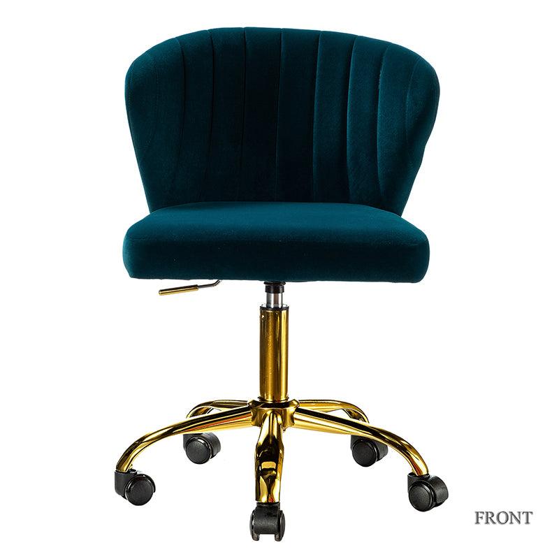 Premium Chandra Velvet Office Chair - Ergonomic Executive Desk Chair with Lumbar Support for Home & Office Workspaces - Comfortable Modern Computer Chair for Long Hours of Sitting