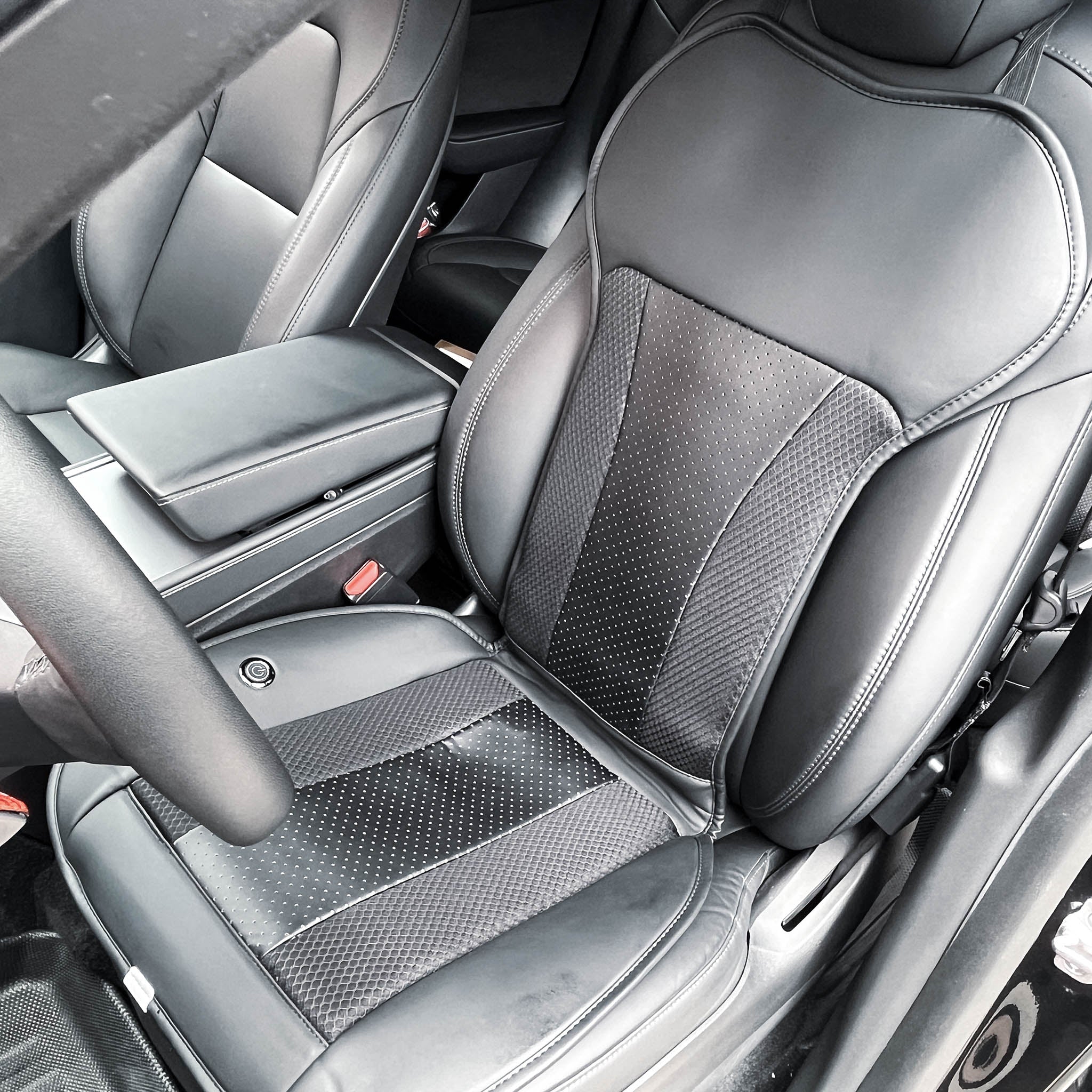 Premium Breathable Mesh Seat Covers for Tesla Model 3 & Model Y (2017-2023) - Cooling Car Seat Protectors for Hot Weather - Front & Rear Seat Compatible - Perfect for Summer Road Trips & Daily Commutes