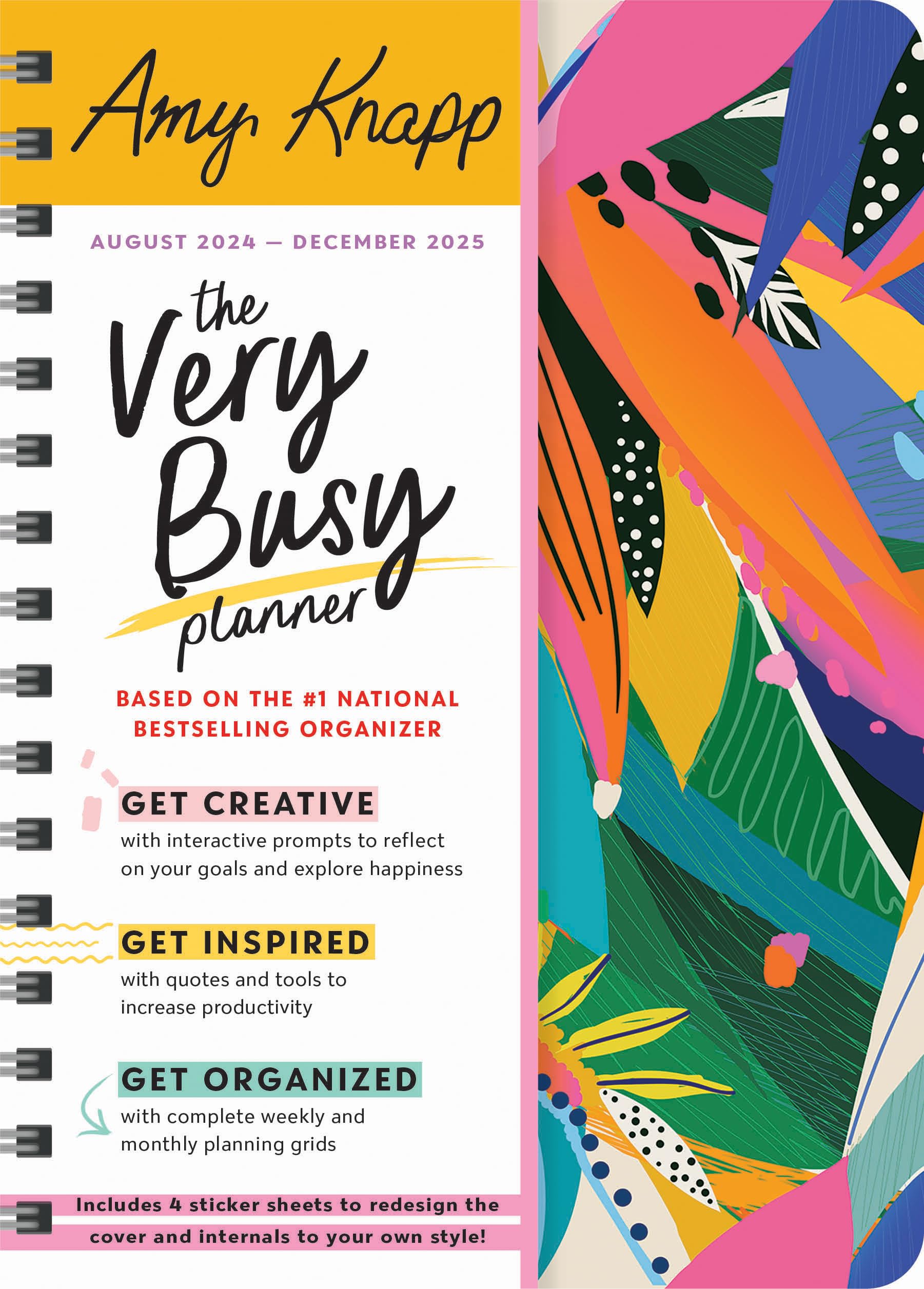 Amy Knapp's The Very Busy 2025 Planner - 17-Month Weekly Organizer for Women with Stickers | Student & Family Planner (Dec 2024 - Dec 2025) | Perfect for Work, School & Home Organization | Amy Knapp's Plan Your Life Calendar