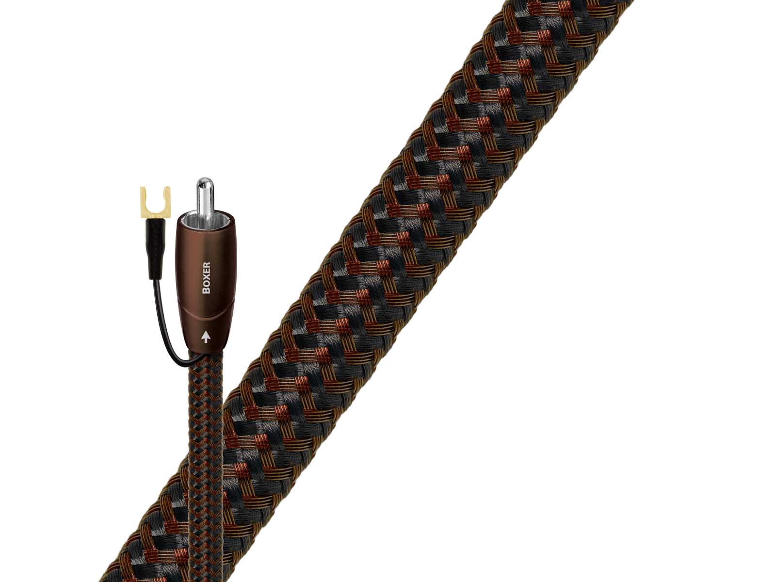 Audioquest Boxer RCA Subwoofer Cable - High-Performance Subwoofer Audio Cable for Home Theater & Stereo Systems - Perfect for Bass Enhancement in Movies, Music & Gaming