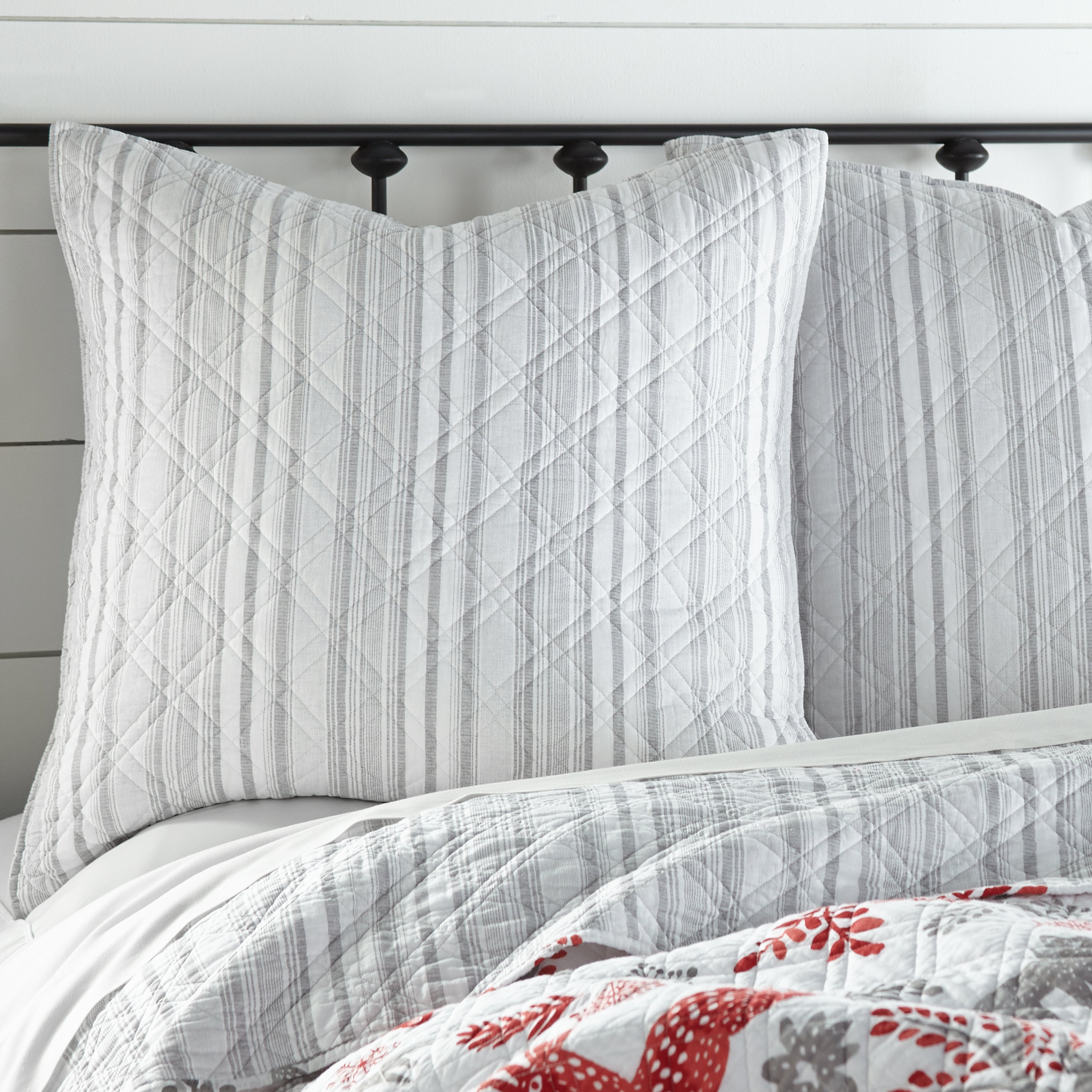 Winterland Euro Sham Pillowcases Set of 2 - 26x26 Inch Decorative Square Pillow Covers for Bedroom, Living Room & Sofa