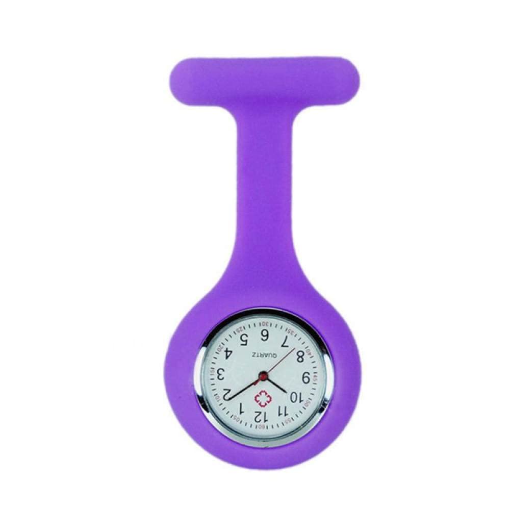 Silicone Nurse Watch - Medical Pocket Watch with Pin & Hanging Chain - Quartz Brooch Decor for Nurses, Doctors & Healthcare Professionals - Perfect for Clinical Shifts & Hospital Use