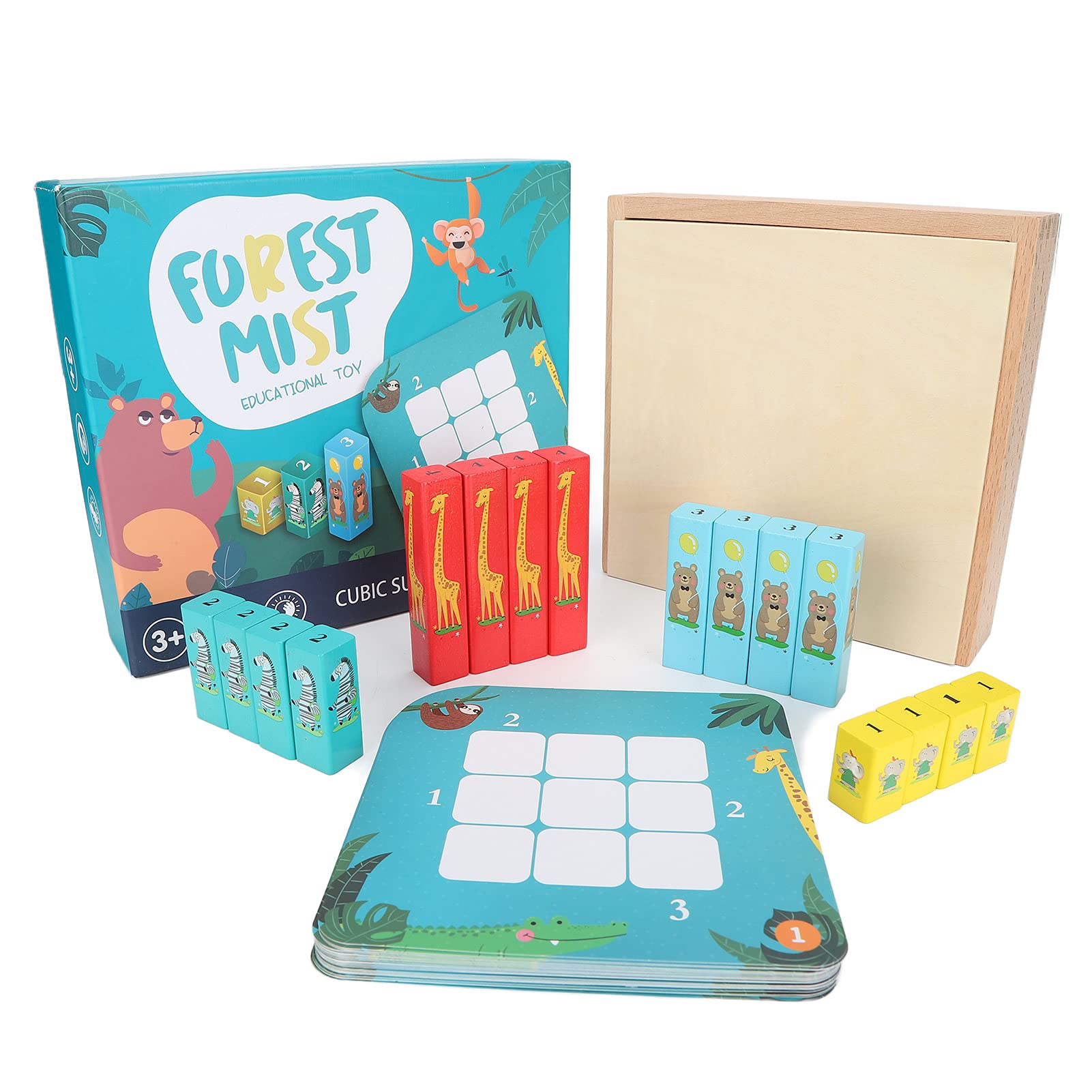 Hasaki Wooden Sudoku Puzzle Board Game - Educational Number Logic Toy for Kids & Adults | Brain Teaser for Family Game Night & Classroom Learning