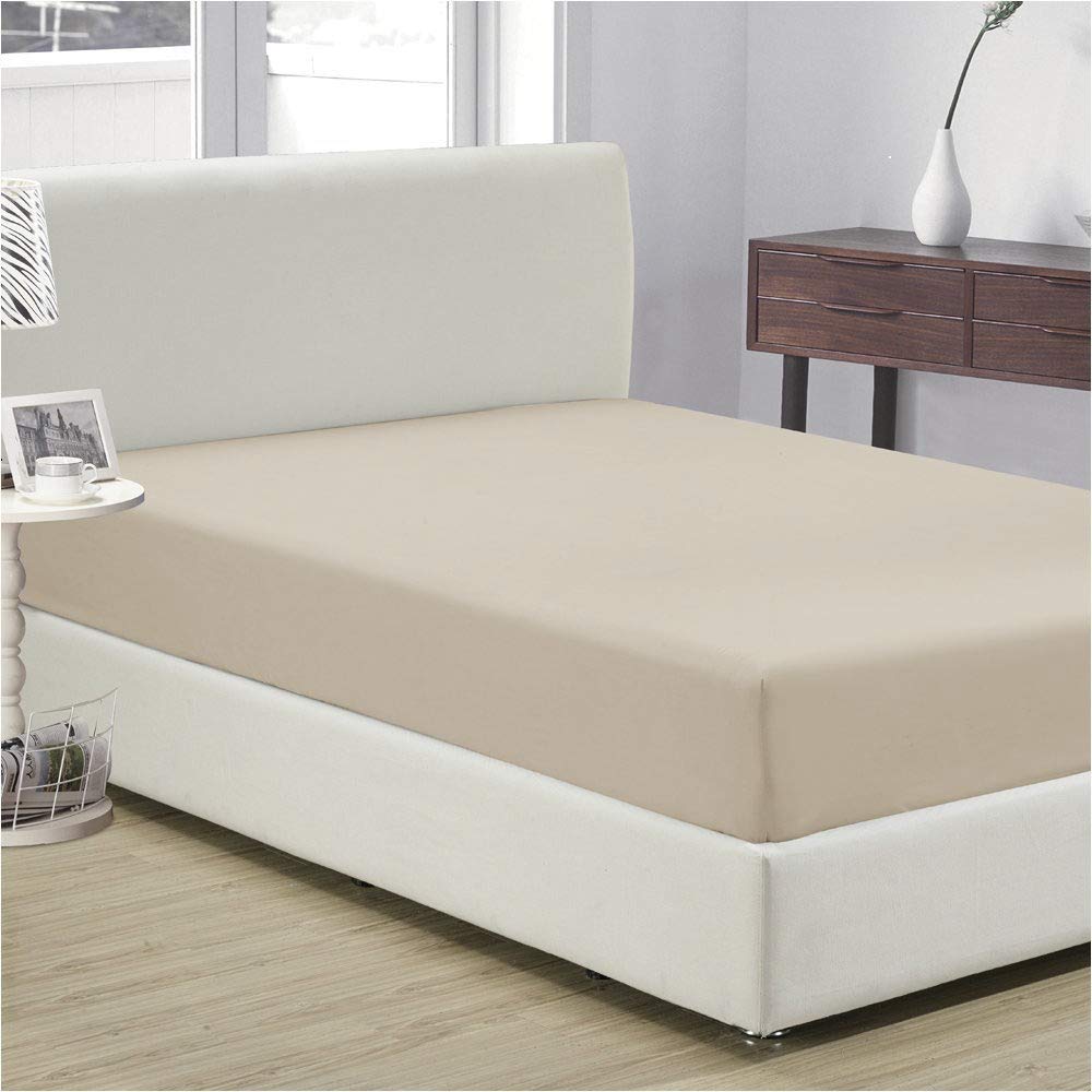 Eco-Friendly 1000 Series 4-Piece Long Staple Cotton Bed Sheet Set (Flat Sheet + 15'' Deep Pocket Fitted Sheet + 2 Pillowcases) - Hypoallergenic Cooling Bedding for Hot Sleepers, Breathable Luxury Sheets, Ivory, Full XL - Perfect for Master Bedrooms & Guest Rooms