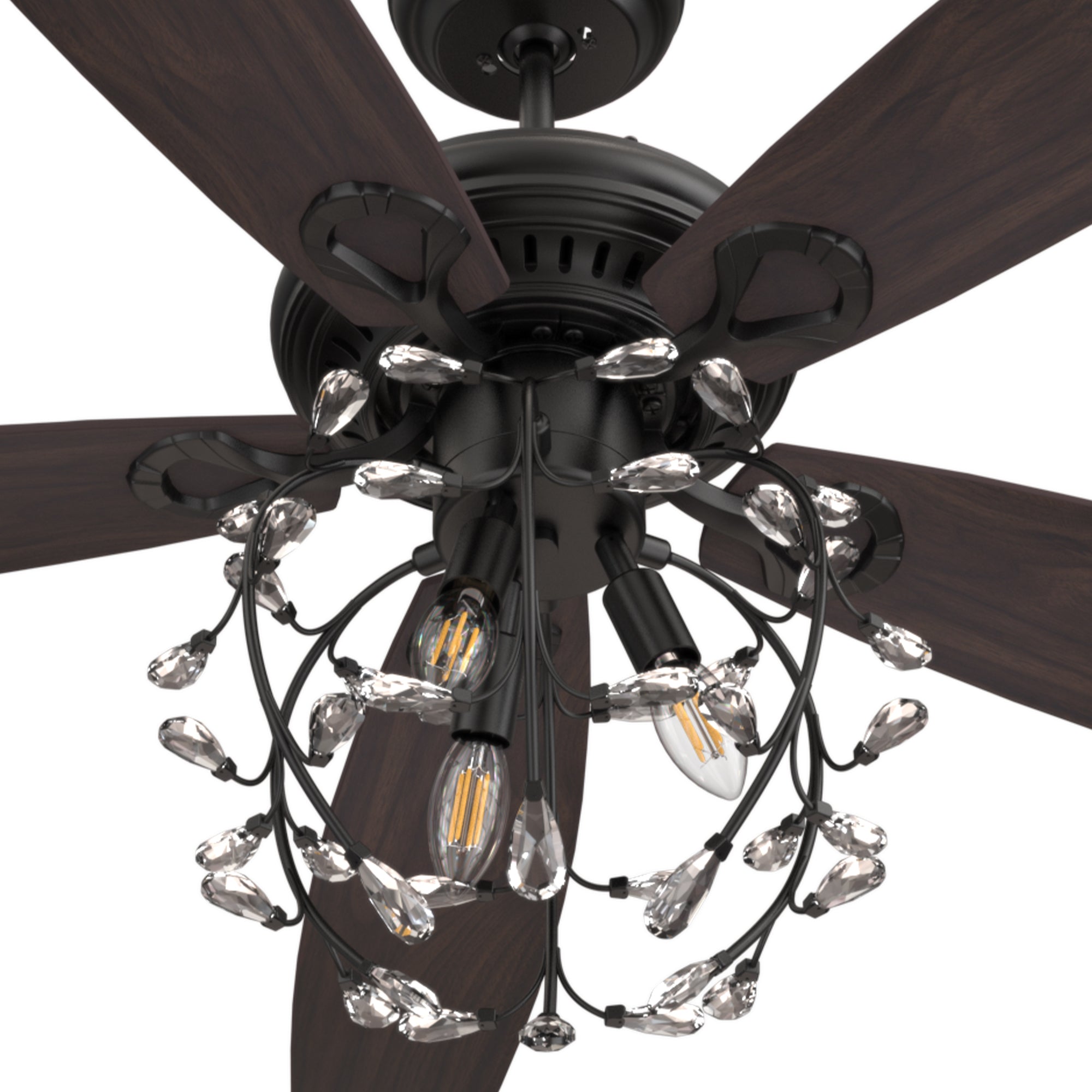 52 Inch Cedar Ceiling Fan with Light Kit & Remote Control, Reversible Blades for Indoor/Outdoor Use - Perfect for Living Room, Bedroom, Patio & Covered Porch