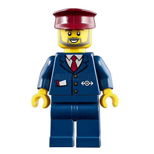 LEGO Minifigure Train Conductor & Rail Driver - Collectible City Series Toy for Kids & Adults | Perfect for Train Sets, Display Collections & Role Play Scenes