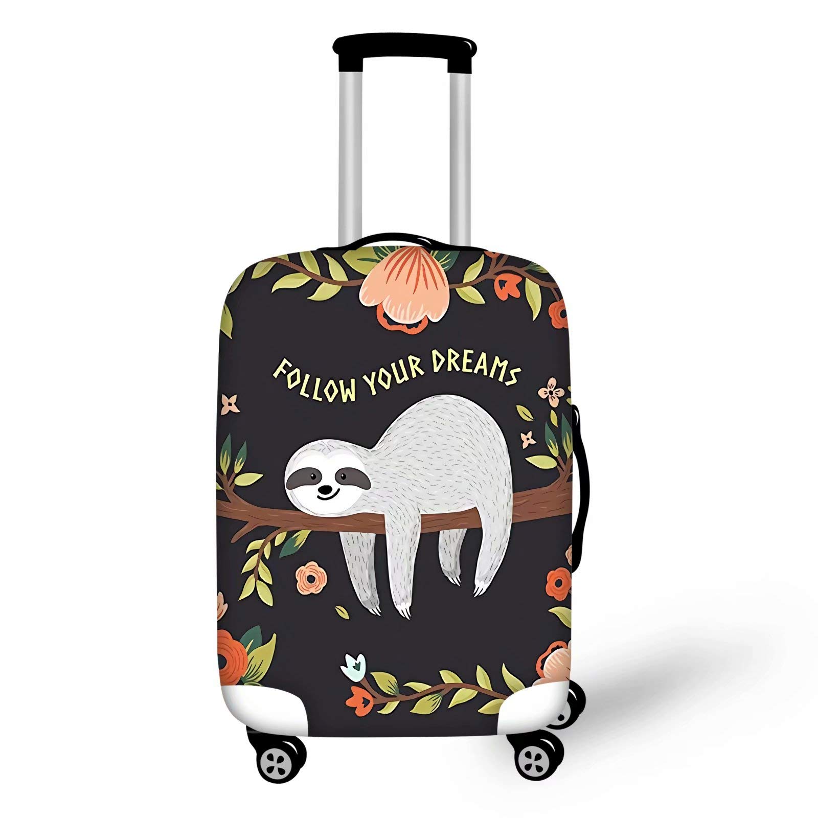 FOR U DESIGNS 30-32 Inch Sloth Pattern Luggage Cover - Durable XL Suitcase Protector for Travel | Dustproof & Scratch-Resistant | Perfect for Airplane, Train & Storage Protection