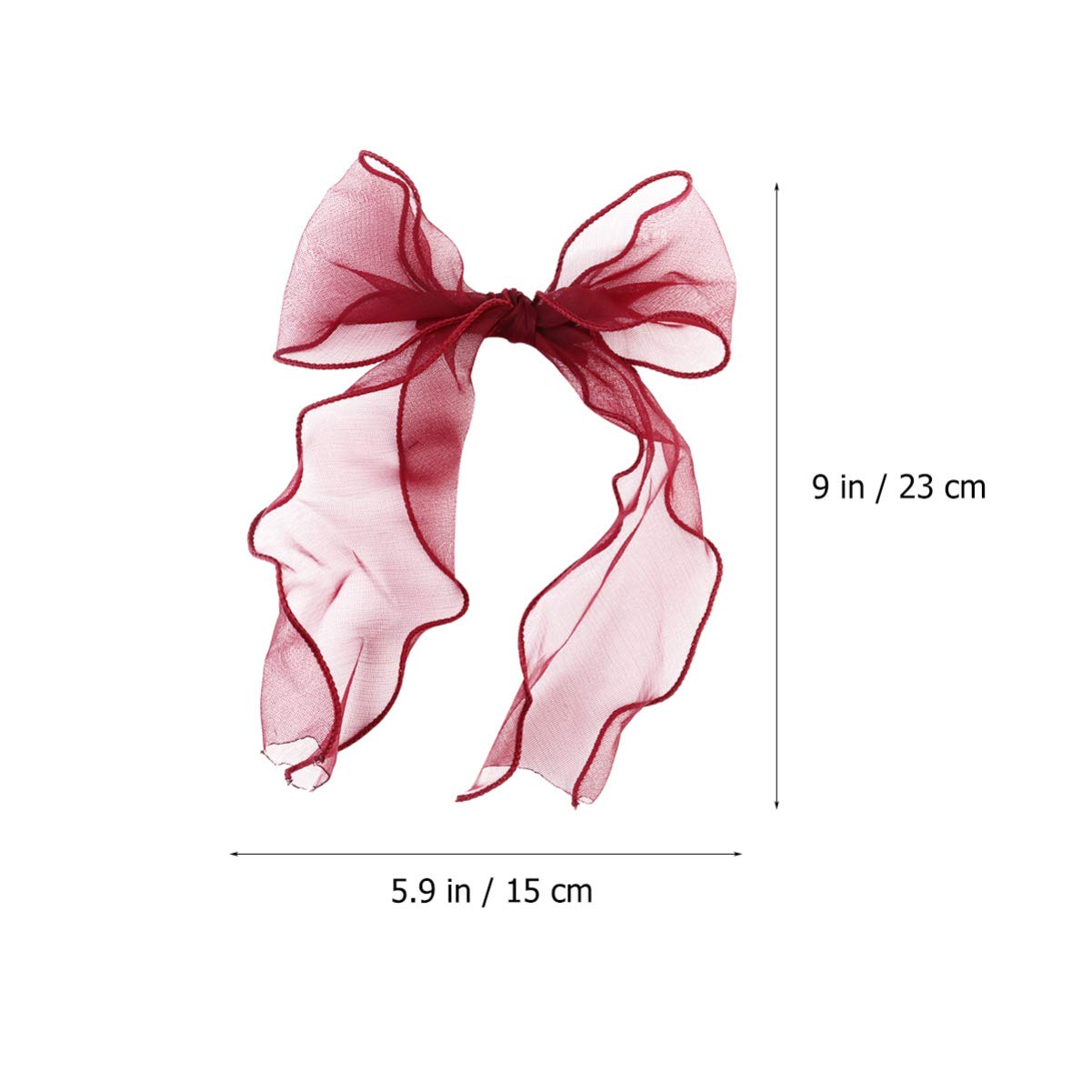EXCEART 2PCS Large Soft Bow Hair Clips for Women - French Barrette Hair Accessories (Random Color) - Perfect for Weddings, Parties, and Everyday Styling