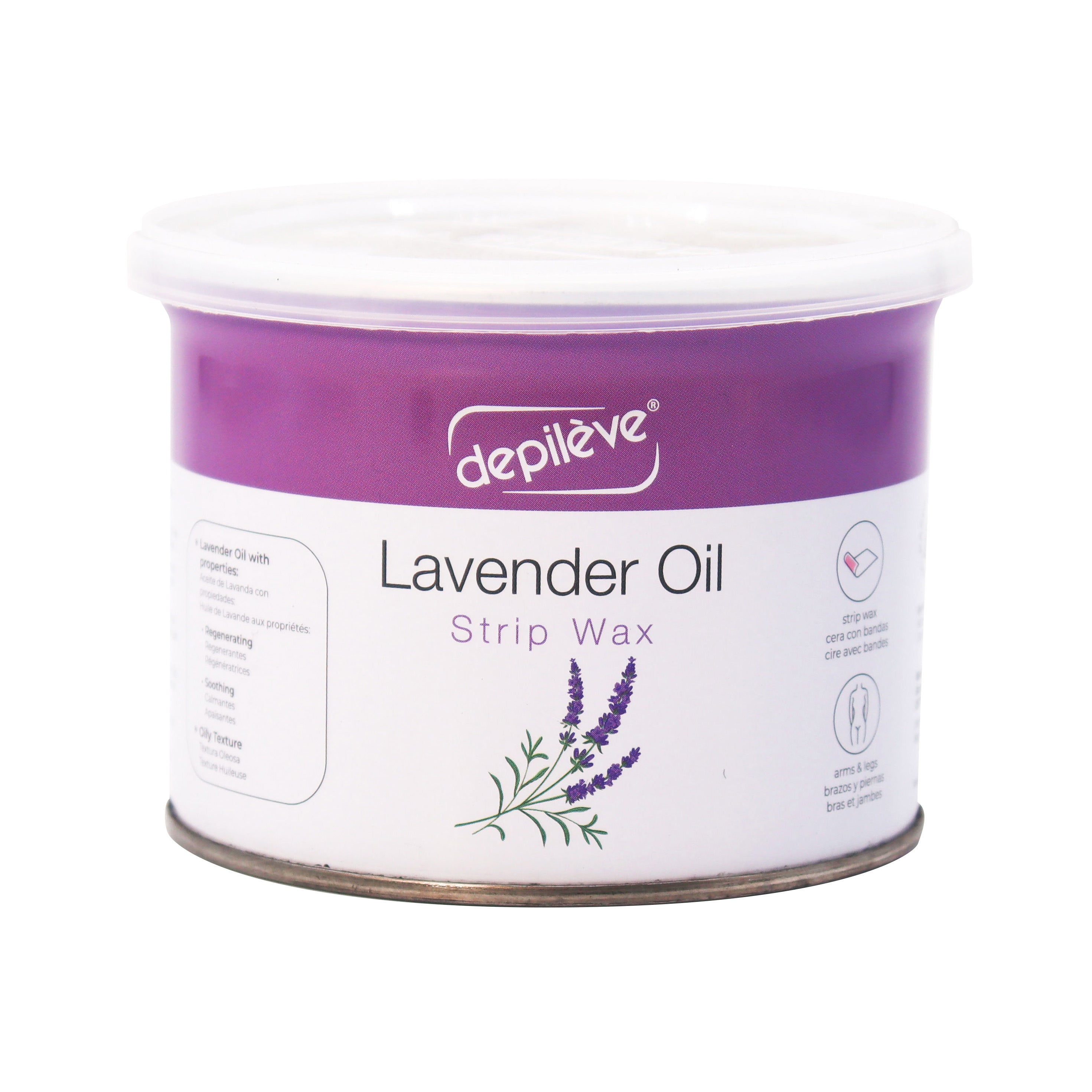 Depileve Soft Wax for Hair Removal - 14oz Lavender Rosin Wax - Smooth & Gentle Skin Care for Legs, Arms, Bikini Line & Face - At-Home Waxing Kit for Women & Men