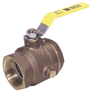Watts Marine Bronze Full Flow Marine Ball Valve with Drain Plug - 1-1/4