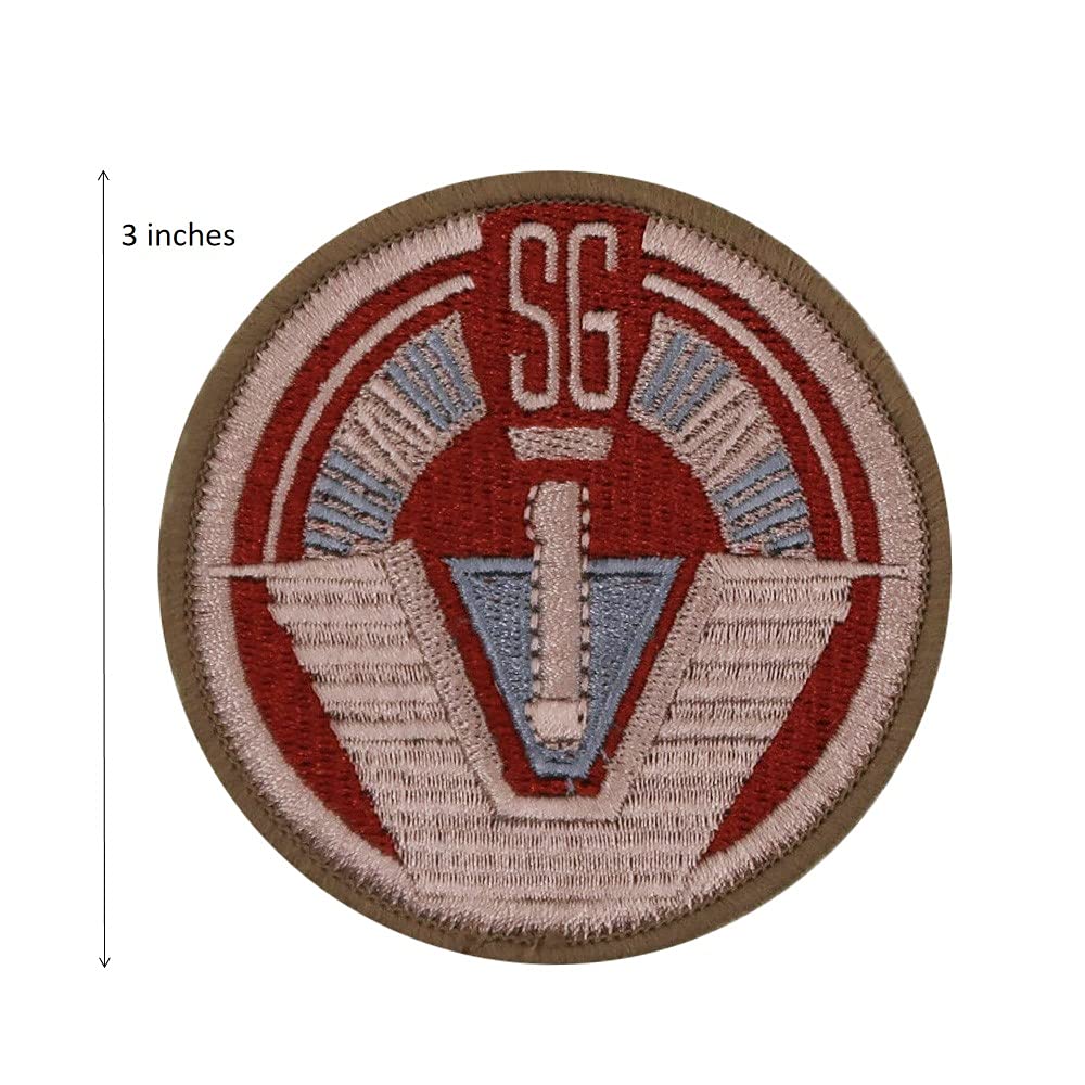 3 Pack Stargate Suits Uniform Embroidered Iron On Patches - Military Cosplay, Costume DIY, Jacket & Backpack Decoration for Sci-Fi Fans
