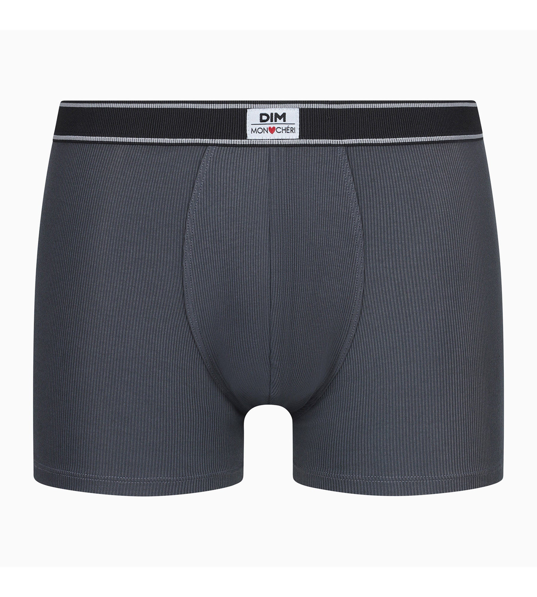 Men's Cotton Modal Boxer Briefs - Gray Granite with Black Waistband - Soft & Breathable Underwear for Daily Comfort & Active Lifestyles