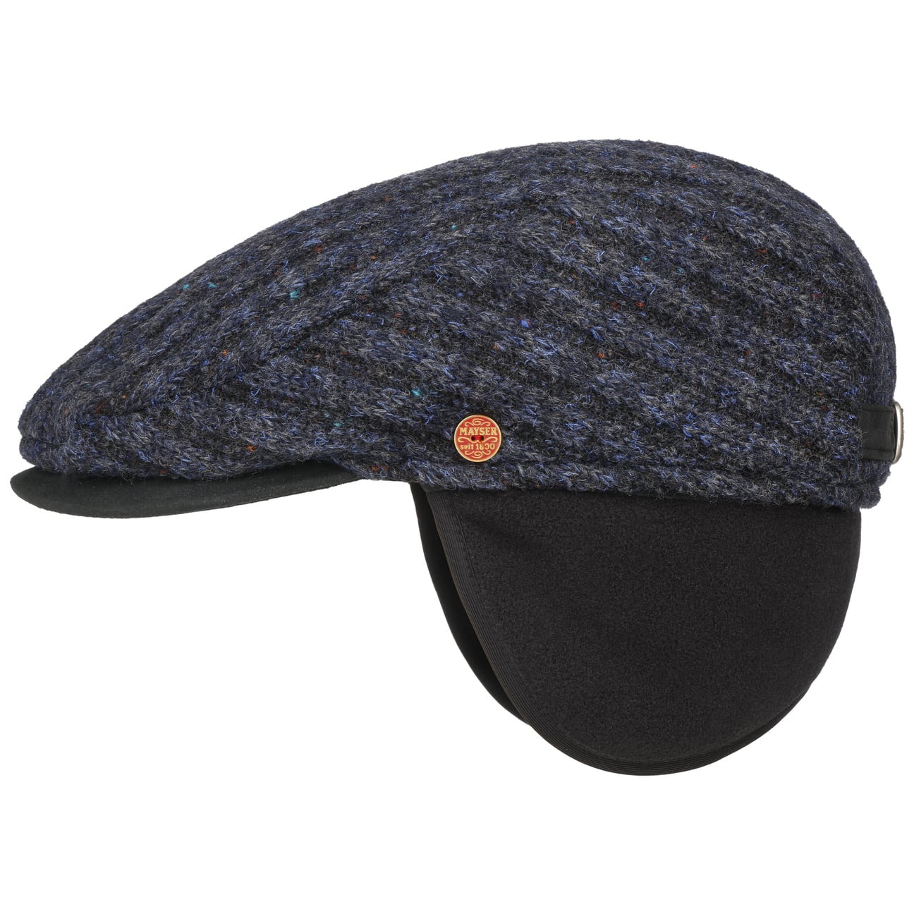 Stylish Matteo Earflaps Flat Cap by Mayser - Warm Winter Hat for Men & Women - Perfect for Outdoor Activities, Skiing, and Cold Weather Fashion