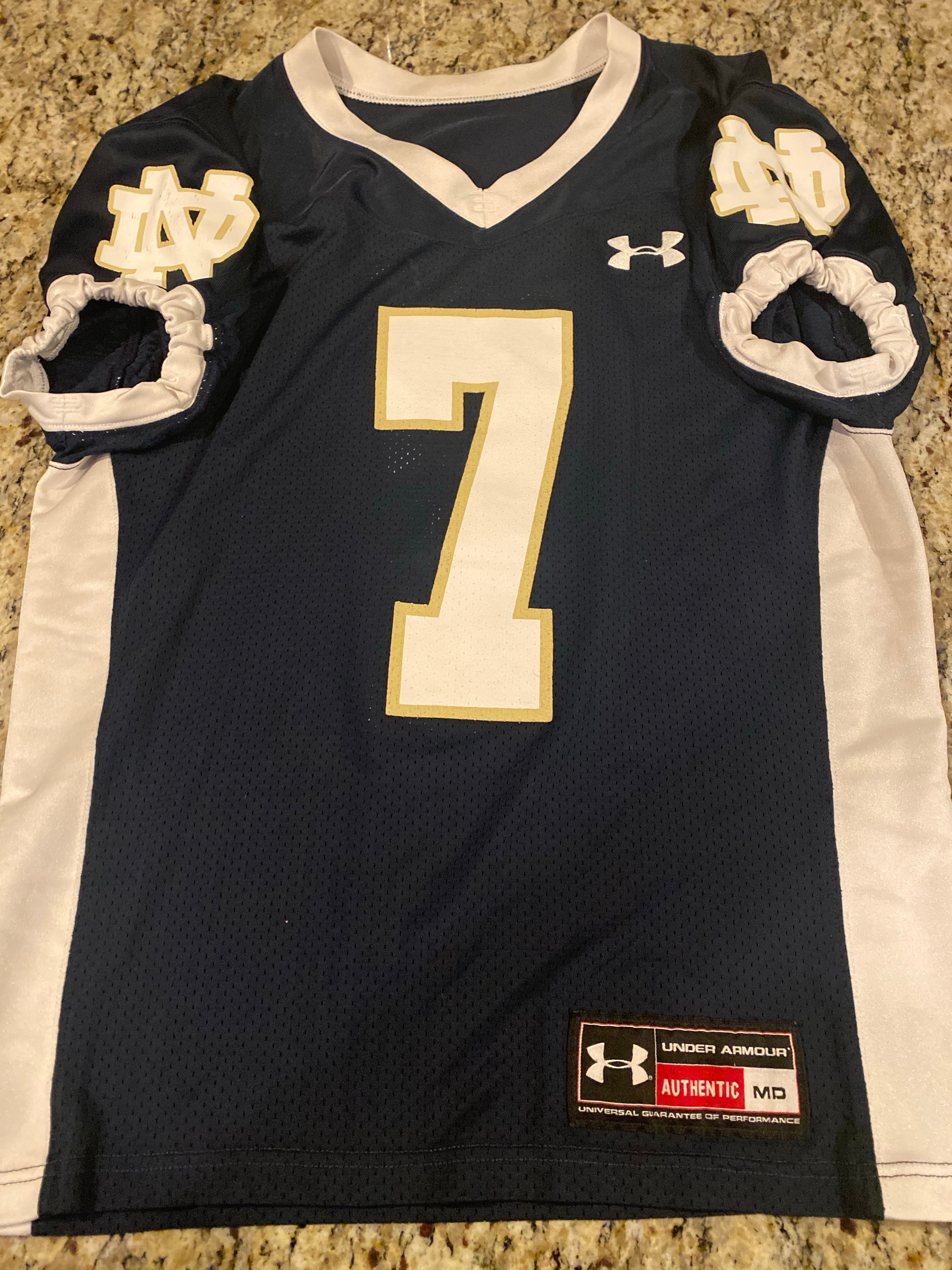 Authentic Will Fuller Notre Dame Fighting Irish Football Jersey #7 - Under Armour Game-Worn Practice Jersey for Fans & Collectors - Perfect for Game Day, Tailgating, and Sports Memorabilia Display