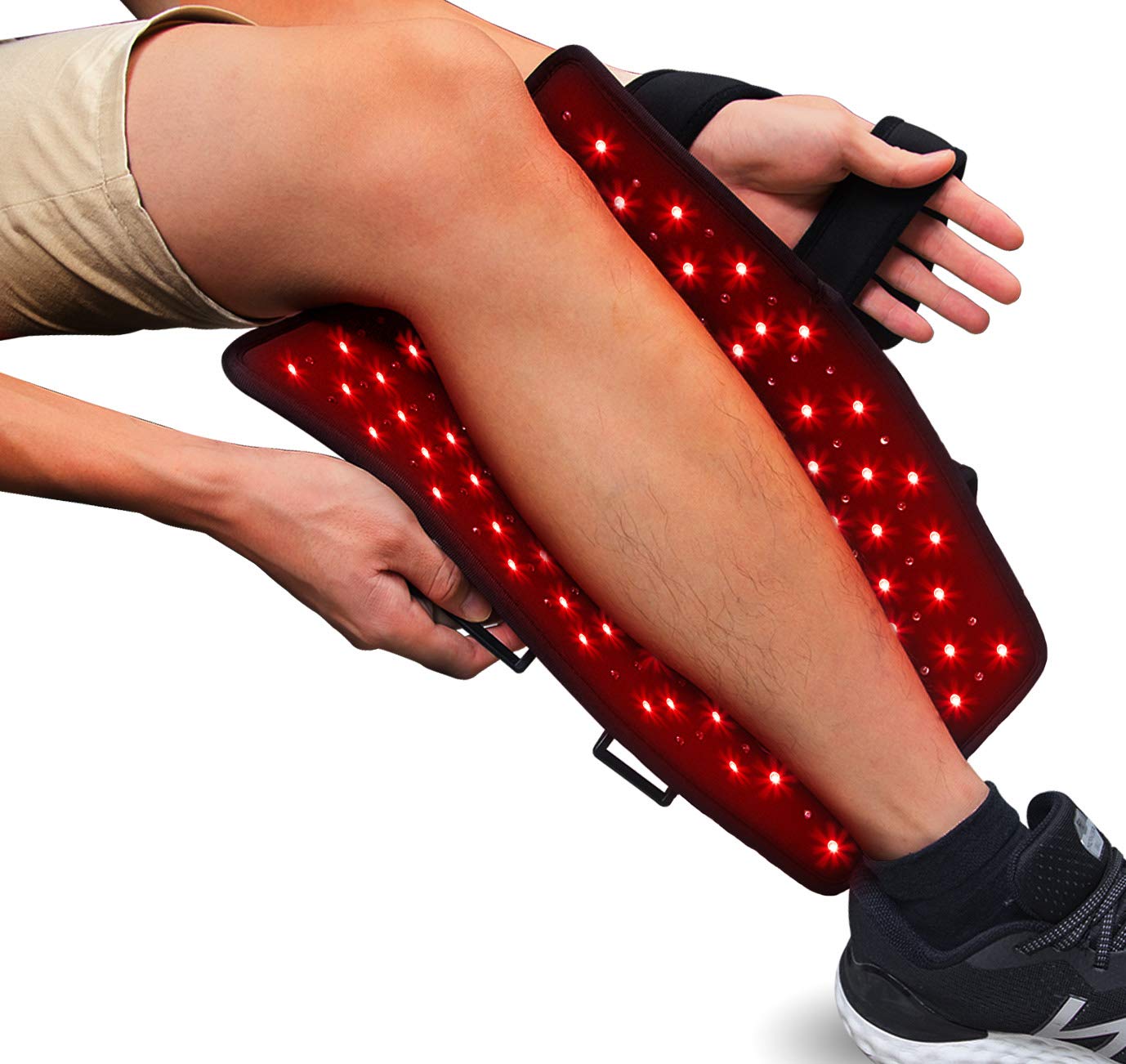Infrared & Red Light Therapy Wrap for Calf, Leg & Arm Pain Relief - Muscle Relaxation Device for Office & Home Use - Portable Brace Pad for Sports Recovery, Arthritis & Joint Pain