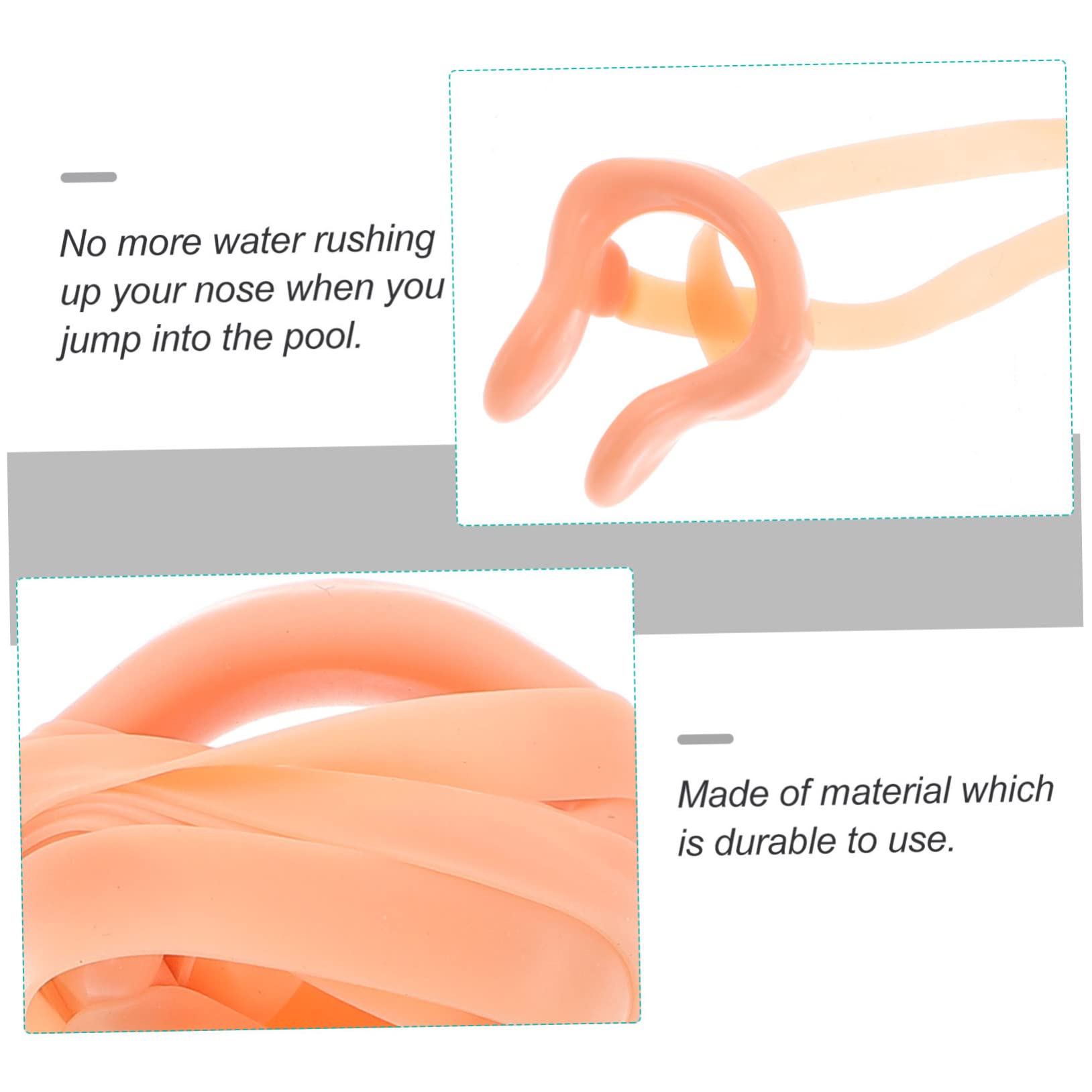4pcs Silicone Nose Clips for Swimming - Comfortable Waterproof Nose Plugs for Adults & Kids - Perfect for Pool, Snorkeling, Diving and Water Sports