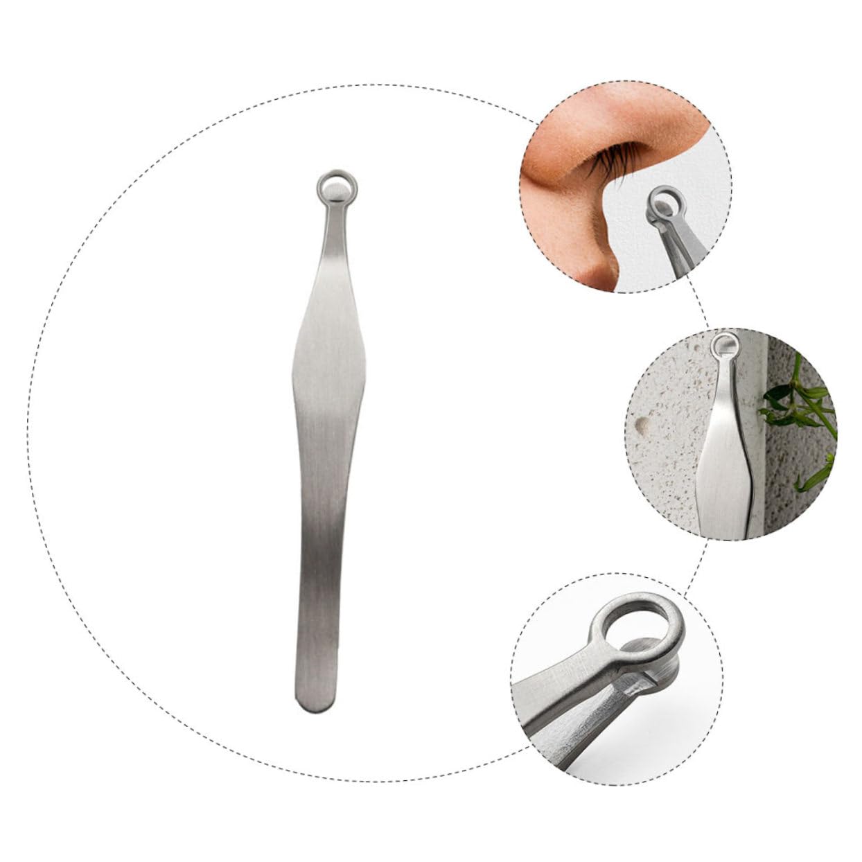 1pc Stainless Steel Nose Hair Scissors - Professional Nasal Hair Trimmer & Eyebrow Grooming Tool for Men - Painless Nose Hair Removal, Beard & Mustache Trimming - Perfect for Travel, Home & Personal Grooming Kit