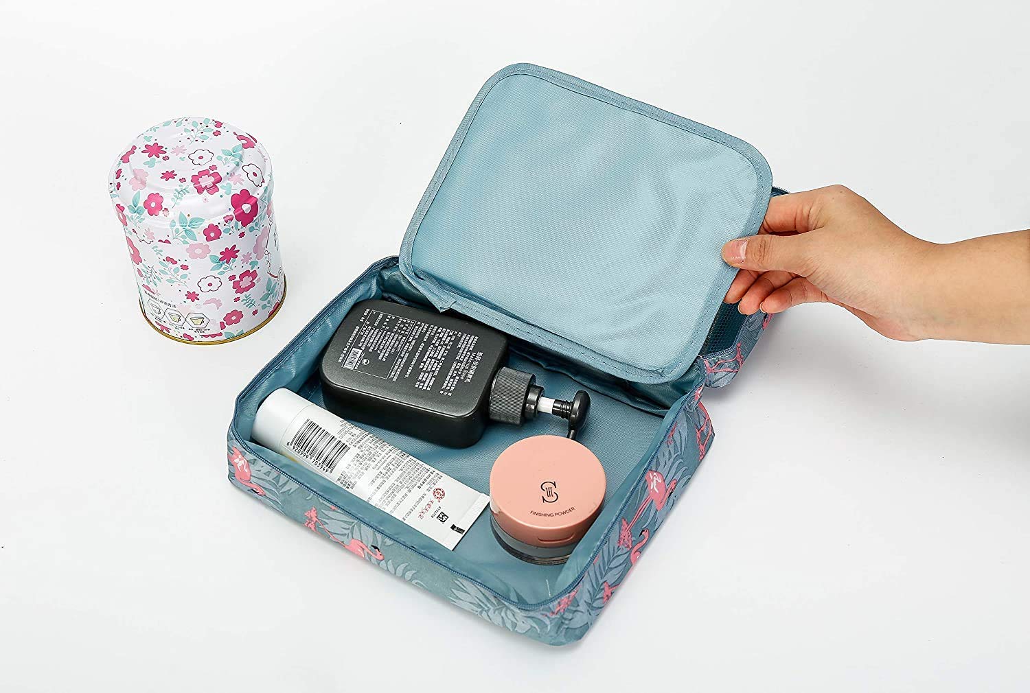 ASUVI Women's Travel Makeup Bag - Waterproof Cosmetic Organizer with Multiple Compartments for Toiletries & Beauty Essentials | Perfect for Air Travel, Gym, and Daily Use