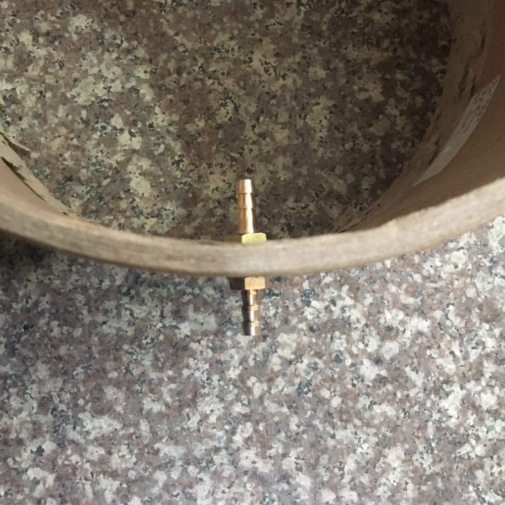 Joywayus 1 Inch Brass Hose Barb Thru-Bulk Head Fuel Hex Union Fitting - Water, Fuel & Air Connector for Automotive, Marine & Industrial Applications
