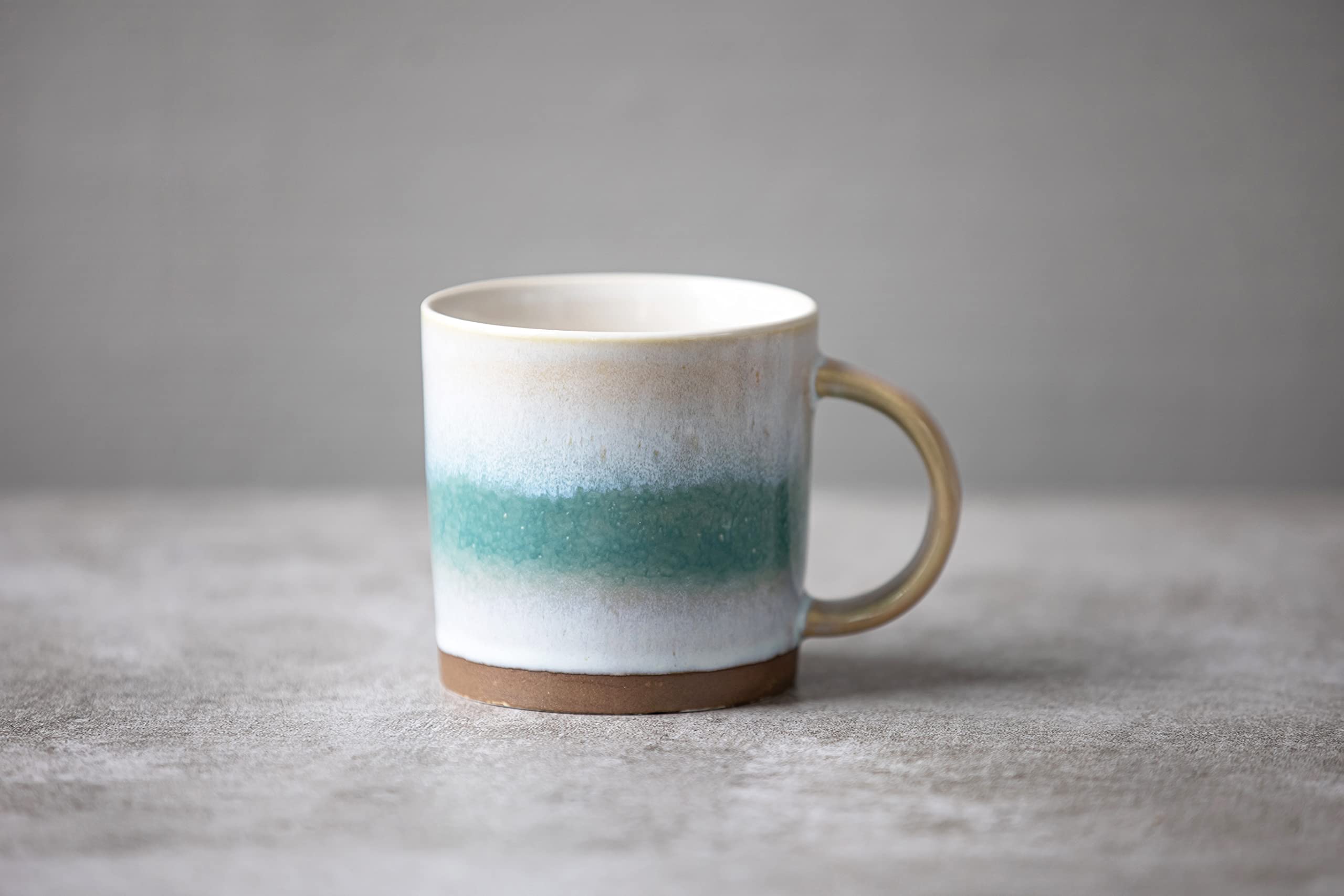 COLLECTIVE HOME - 18oz Reactive Glaze Ceramic Coffee Mug & Tea Cup | Dishwasher & Microwave Safe | Perfect for Office, Home & Gifts (Green)