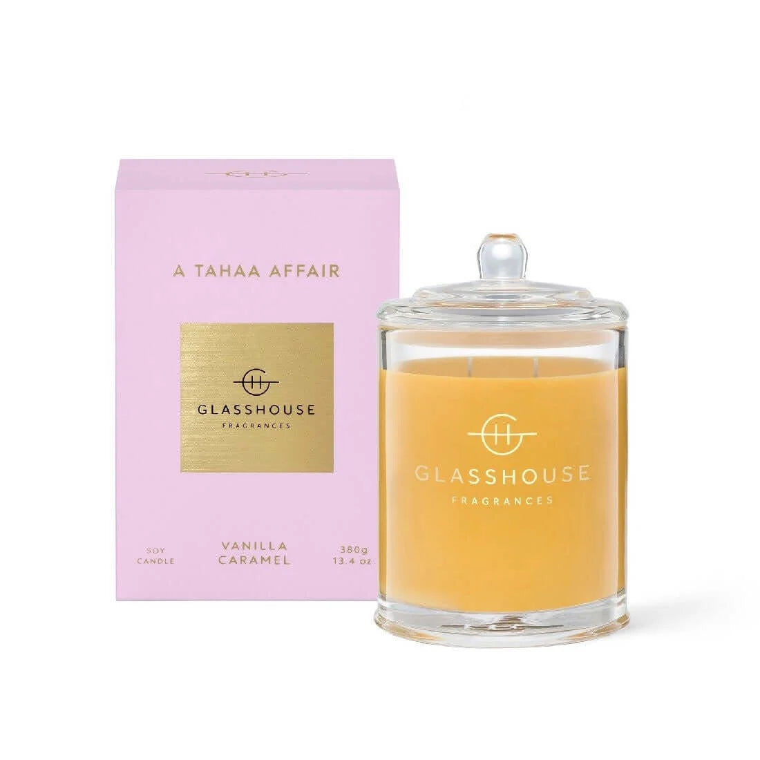 Glasshouse Fragrance 380g Candle - A Tahaa Affair | Luxury Scented Soy Wax Candle for Home, Spa & Romantic Ambiance